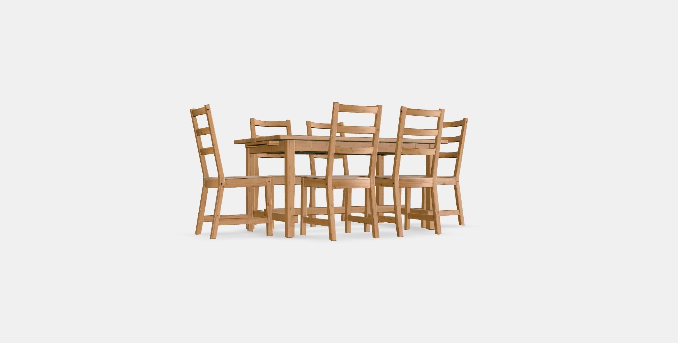 NORDVIKEN - NORDVIKEN table and 6 chairs Low-poly 3D model_16