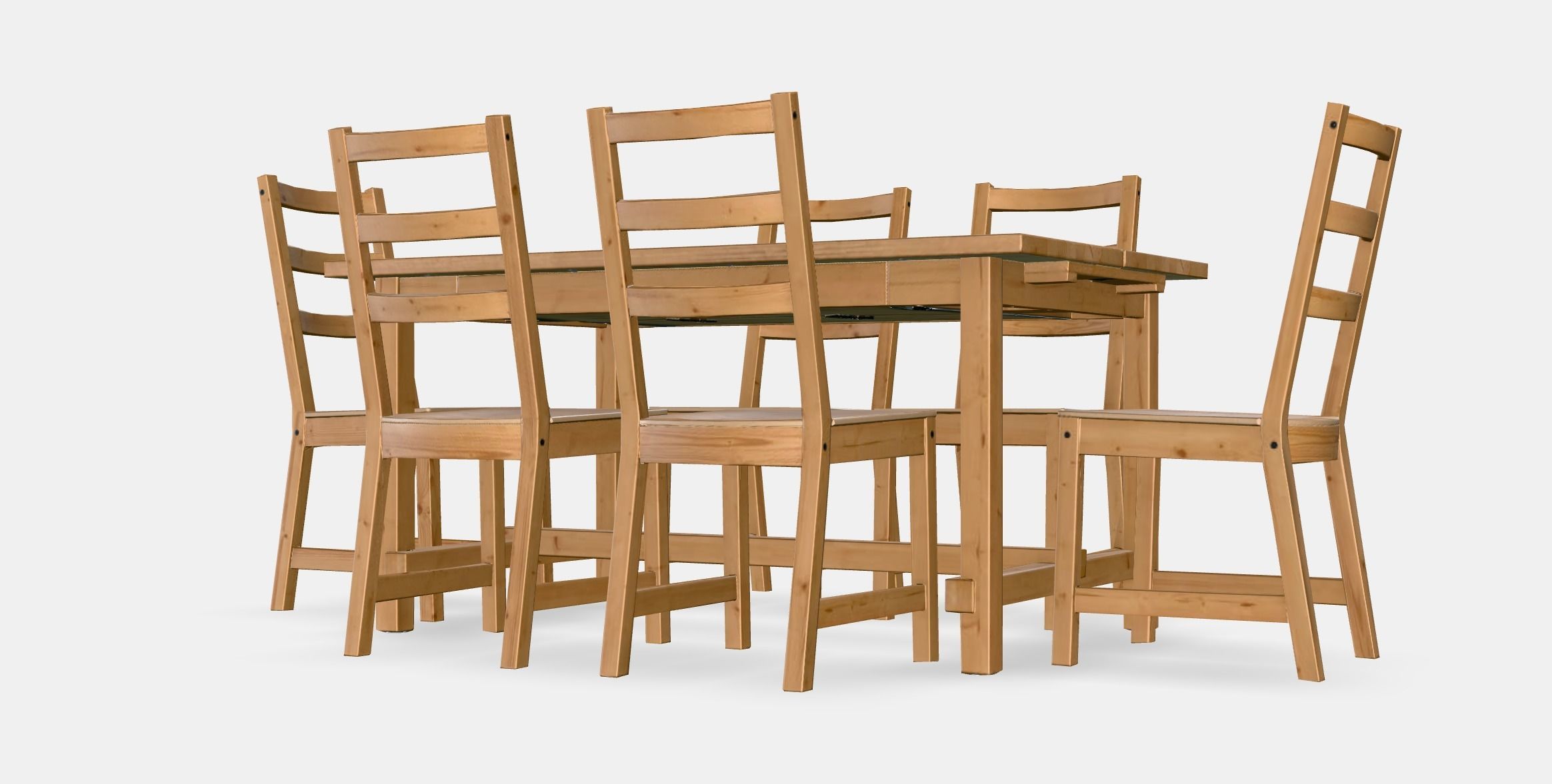 NORDVIKEN - NORDVIKEN table and 6 chairs Low-poly 3D model_6