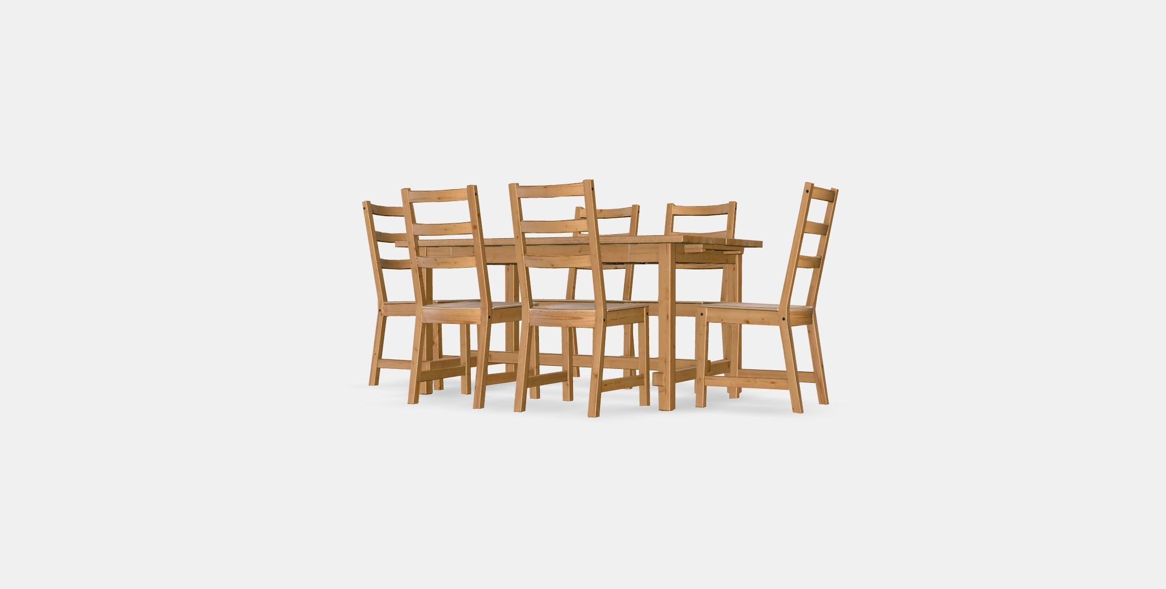 NORDVIKEN - NORDVIKEN table and 6 chairs Low-poly 3D model_5