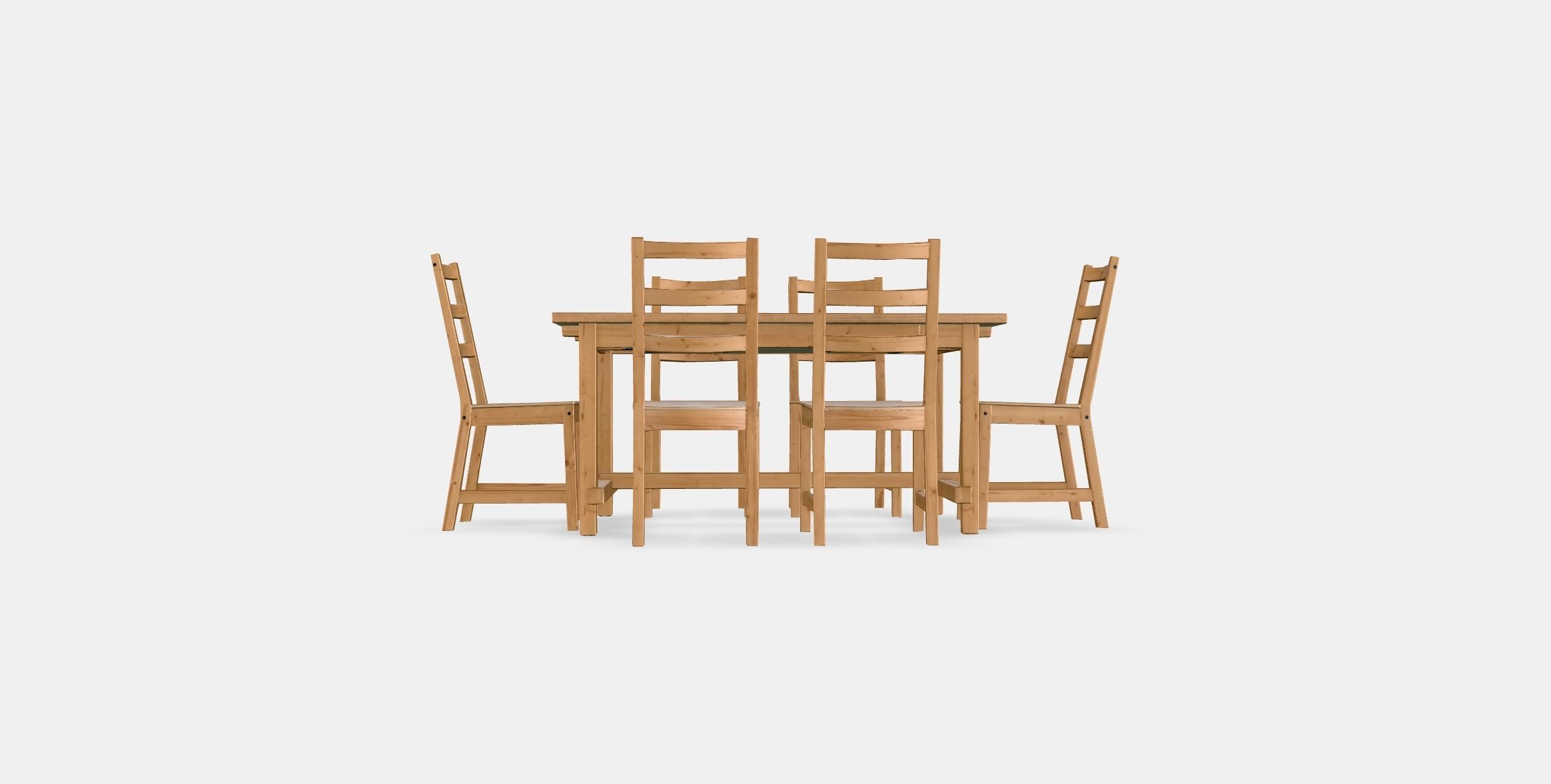 NORDVIKEN - NORDVIKEN table and 6 chairs Low-poly 3D model_14