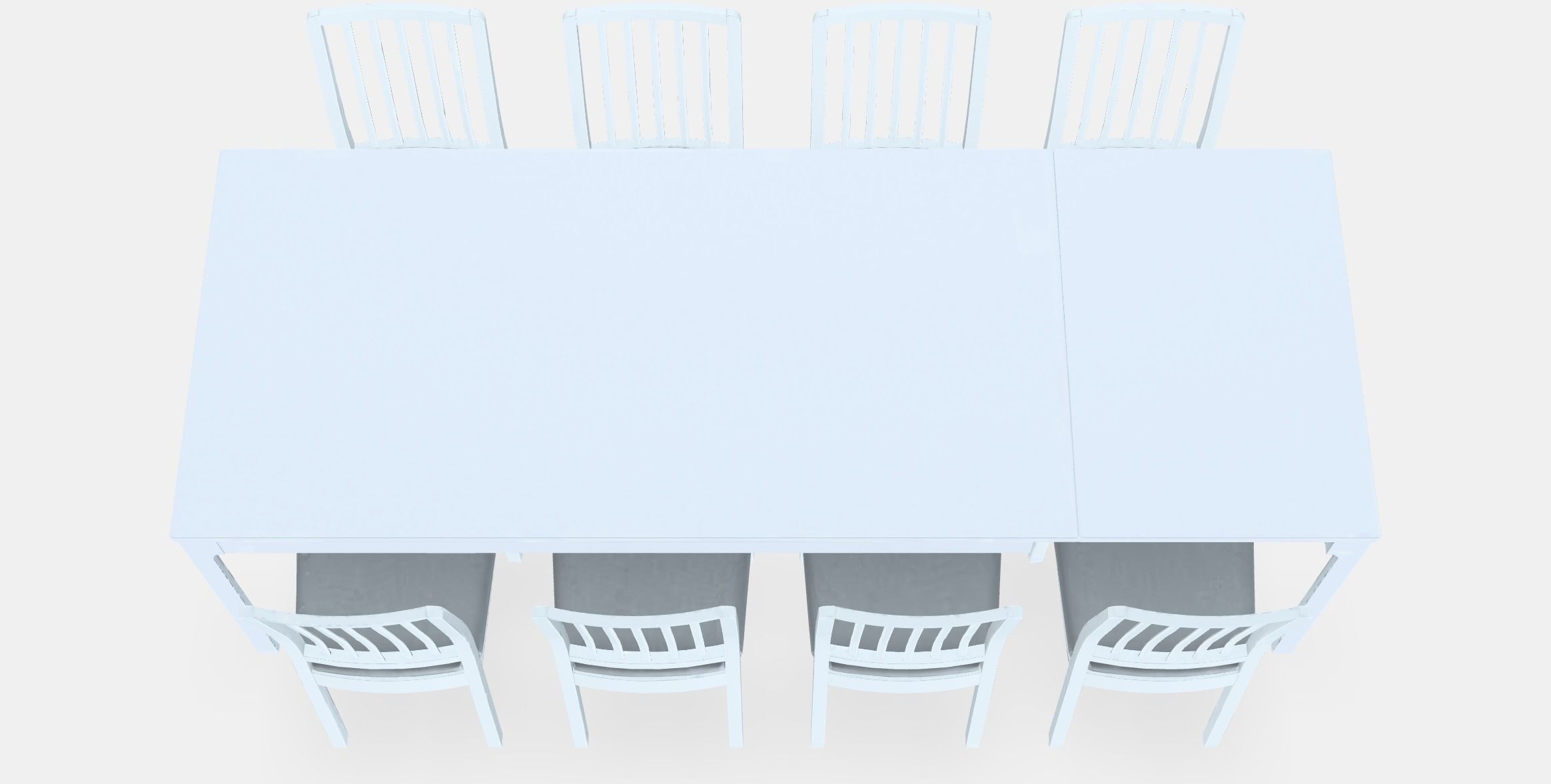 EKEDALEN - EKEDALEN table and 8 chairs Low-poly 3D model_6