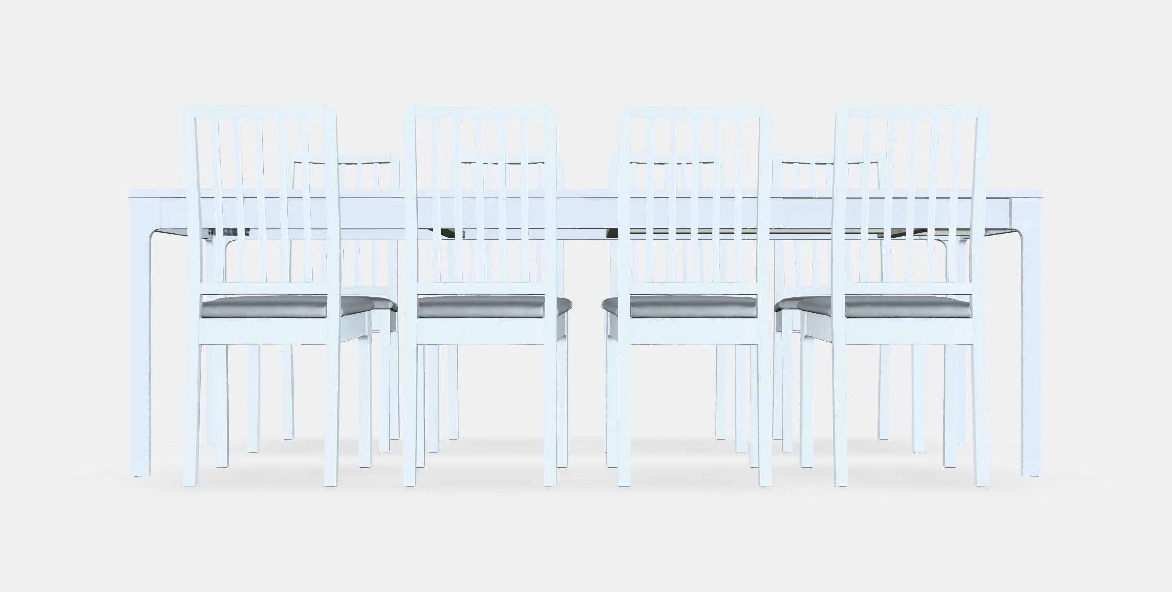 EKEDALEN - EKEDALEN table and 8 chairs Low-poly 3D model_13