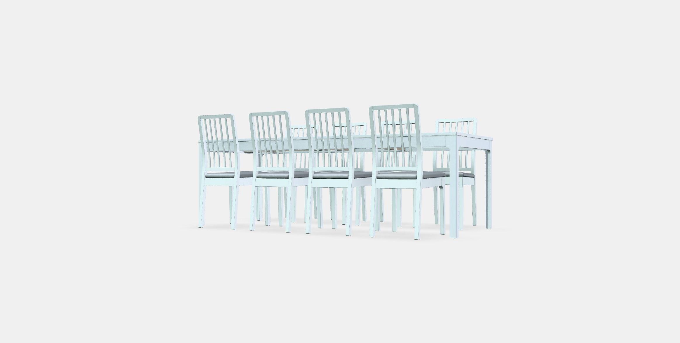 EKEDALEN - EKEDALEN table and 8 chairs Low-poly 3D model_11
