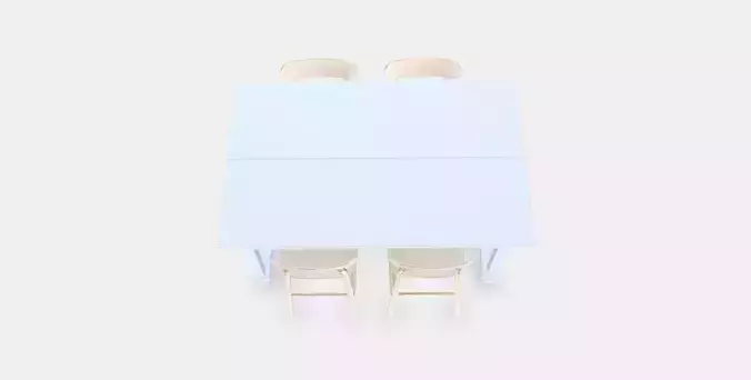 NORDVIKEN - RONNINGE table and 4 chairs Low-poly 3D model