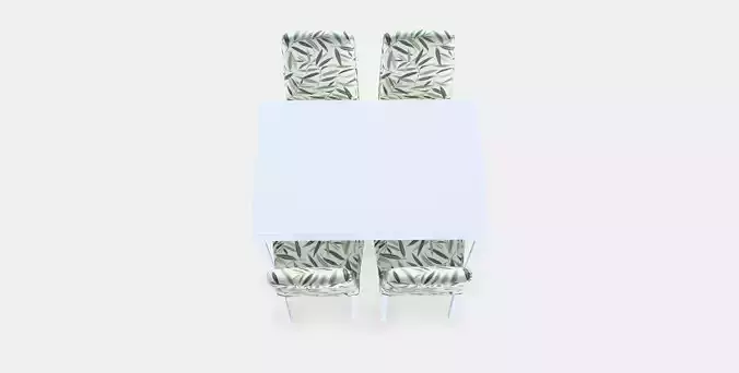 EKEDALEN - BERGMUND table and 4 chairs