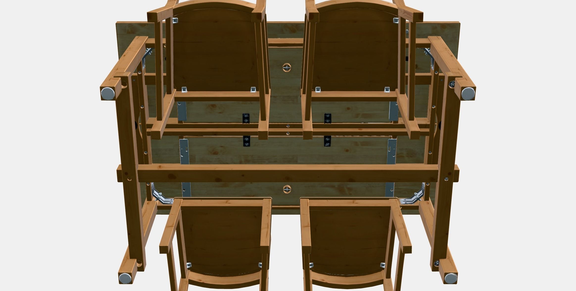 NORDVIKEN - NORDVIKEN table and 4 chairs 1 Low-poly 3D model_11