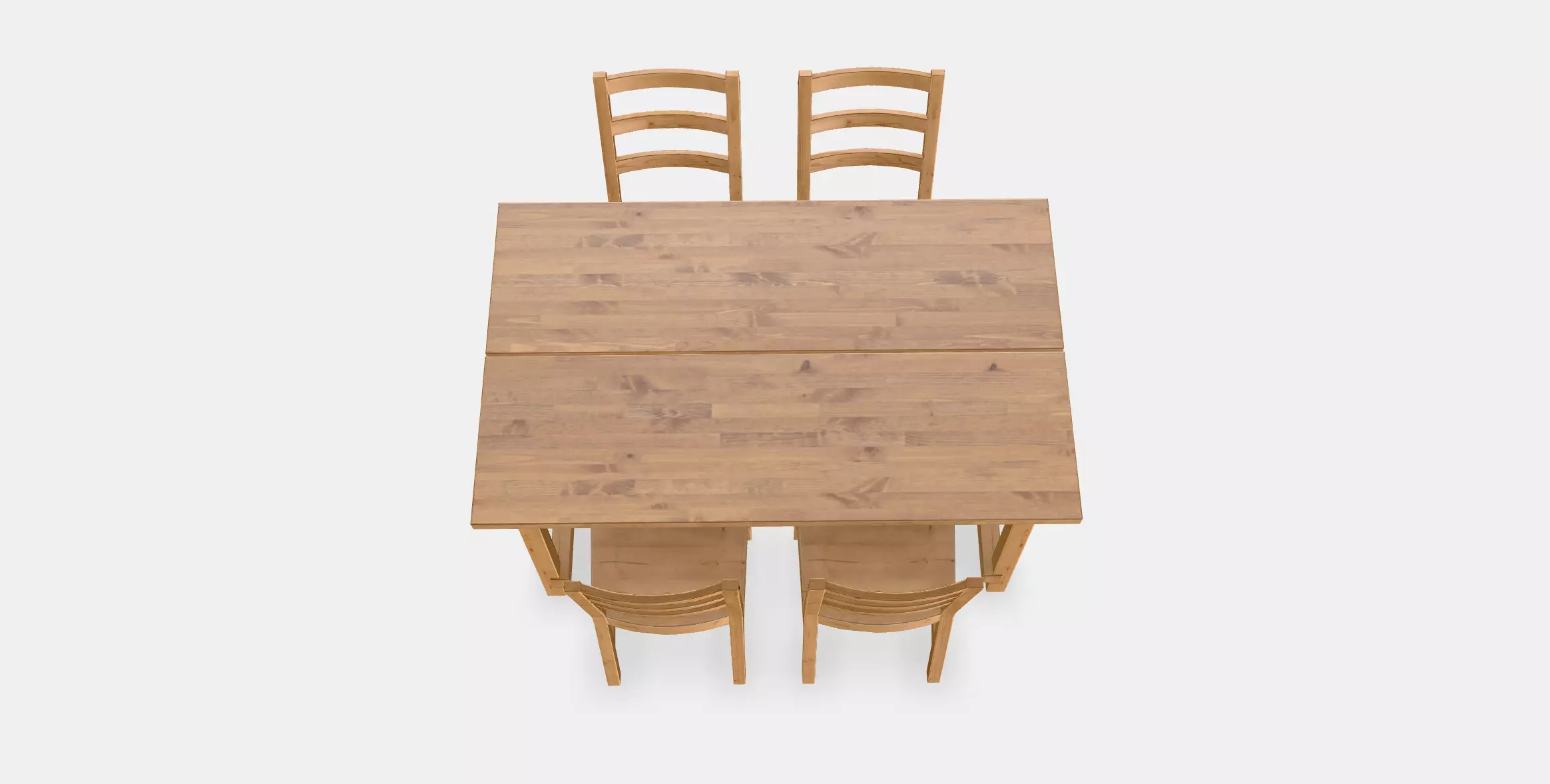 NORDVIKEN - NORDVIKEN table and 4 chairs 1 Low-poly 3D model_0