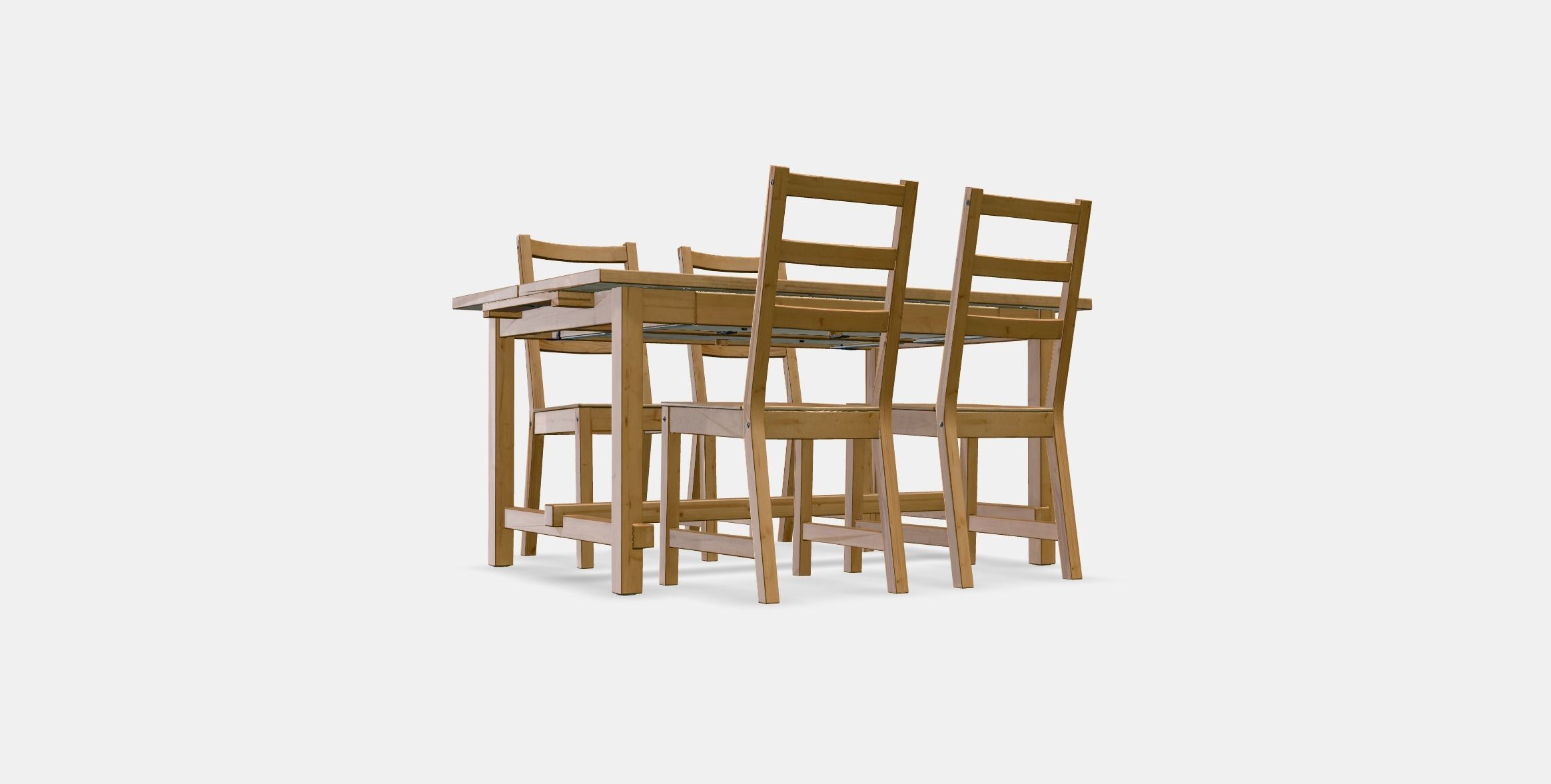 NORDVIKEN - NORDVIKEN table and 4 chairs 1 Low-poly 3D model_4