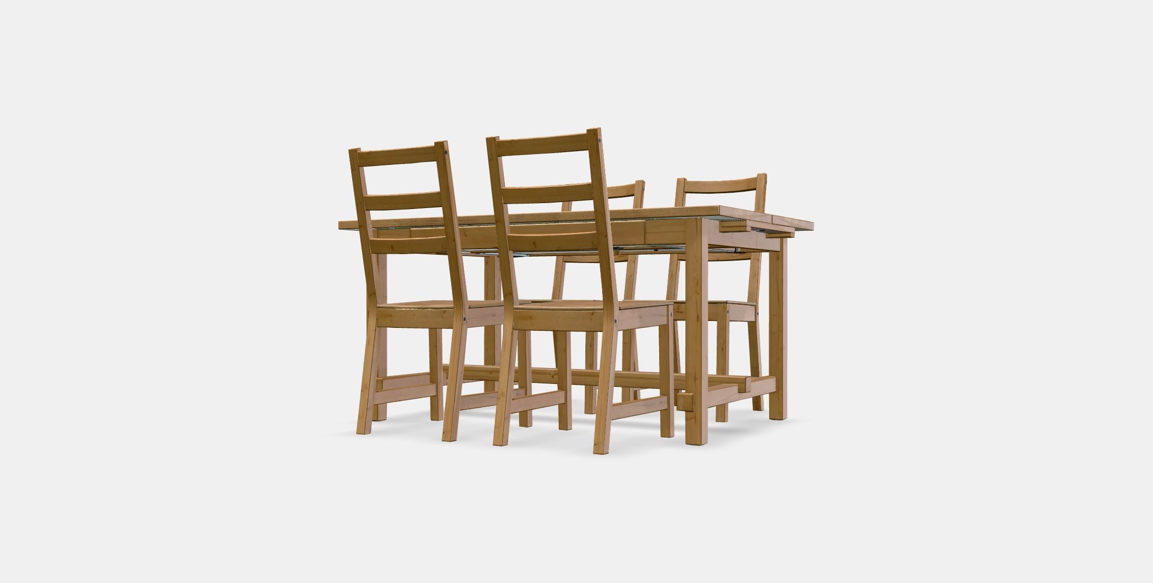 NORDVIKEN - NORDVIKEN table and 4 chairs 1 Low-poly 3D model_12