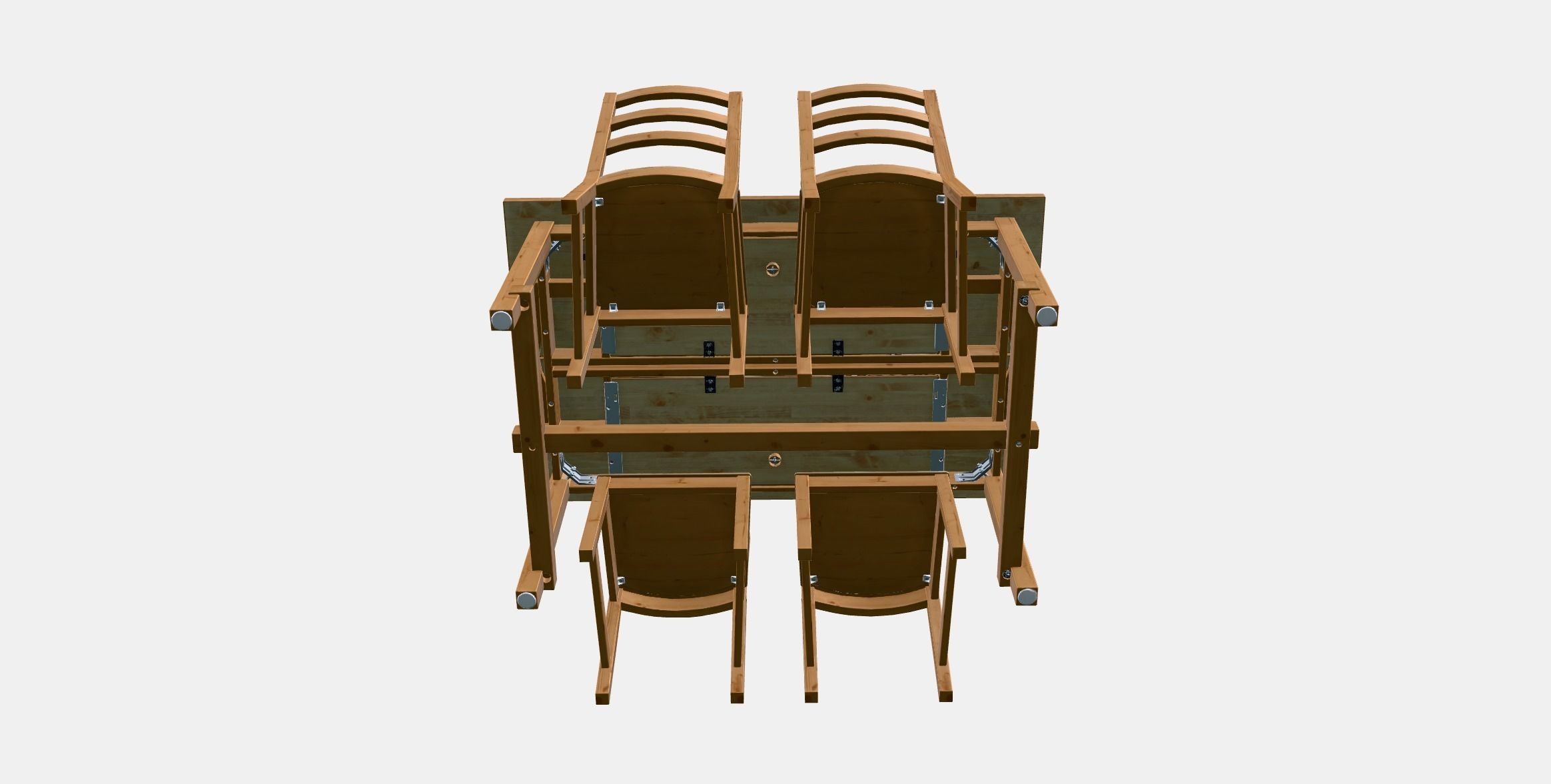 NORDVIKEN - NORDVIKEN table and 4 chairs 1 Low-poly 3D model_6