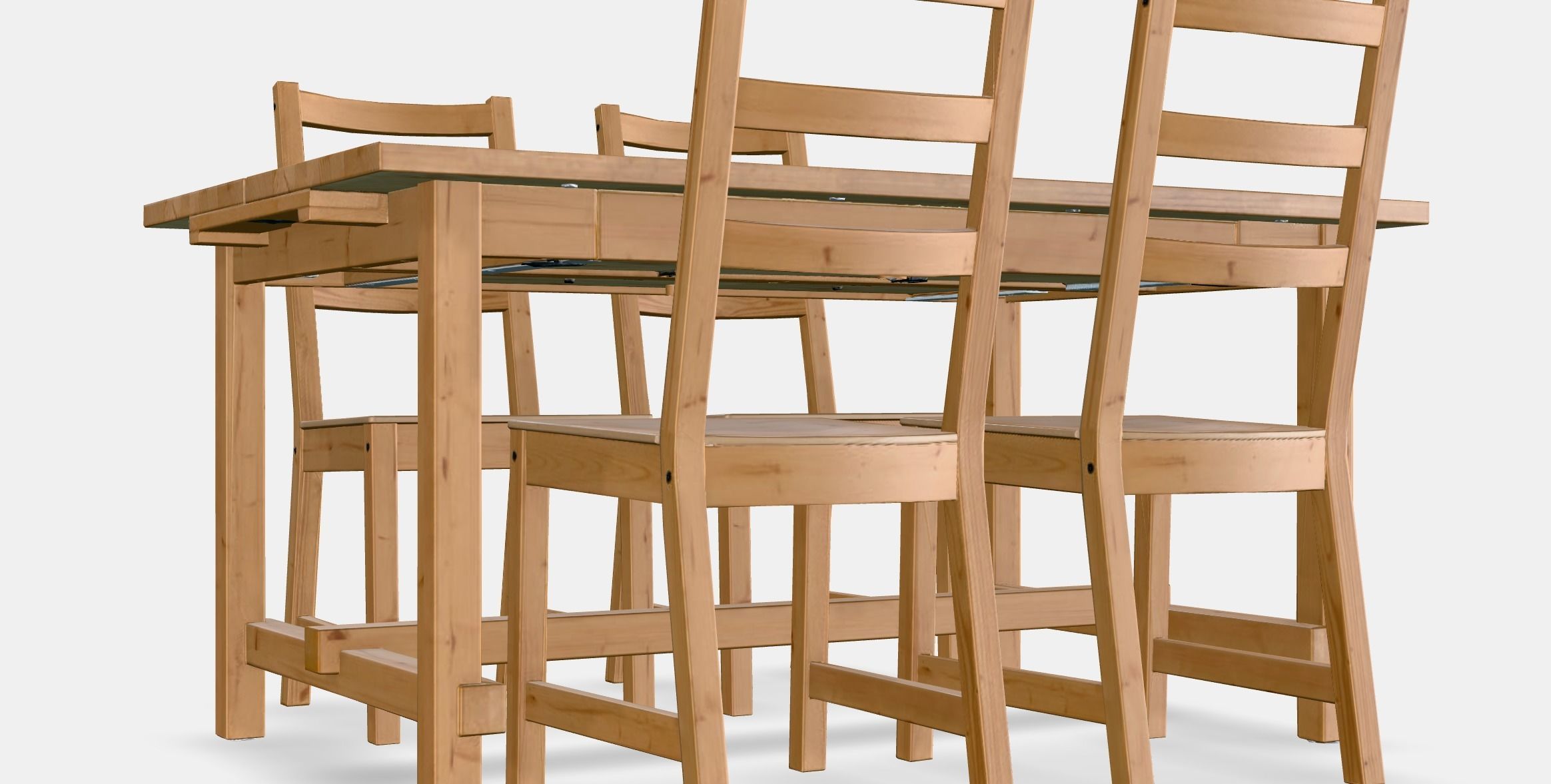 NORDVIKEN - NORDVIKEN table and 4 chairs 1 Low-poly 3D model_2