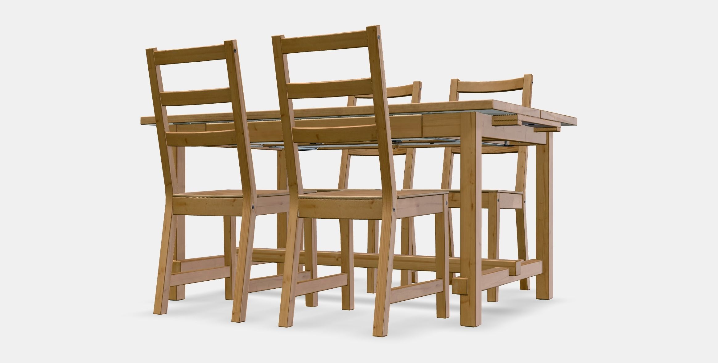 NORDVIKEN - NORDVIKEN table and 4 chairs 1 Low-poly 3D model_13