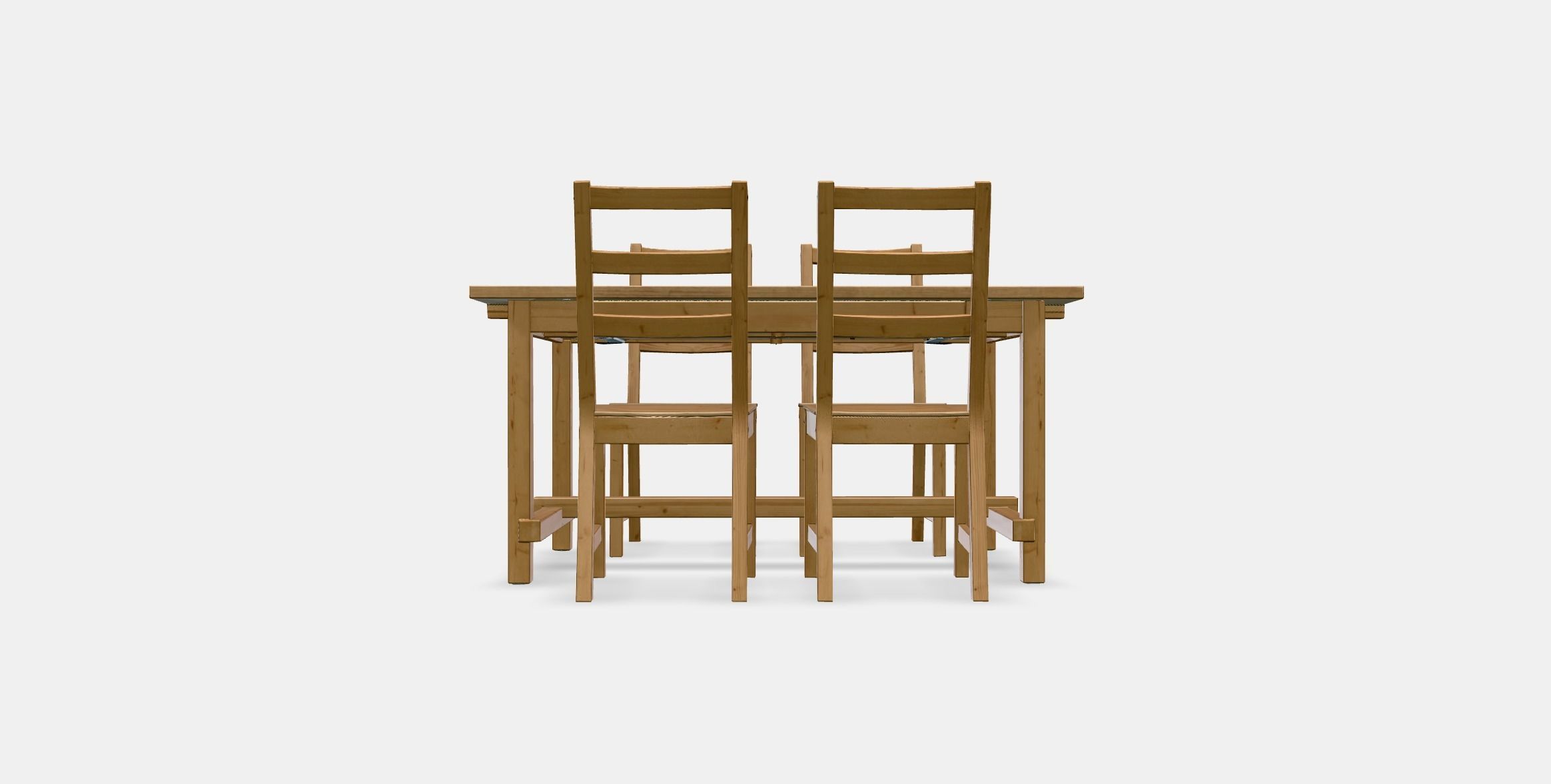 NORDVIKEN - NORDVIKEN table and 4 chairs 1 Low-poly 3D model_7