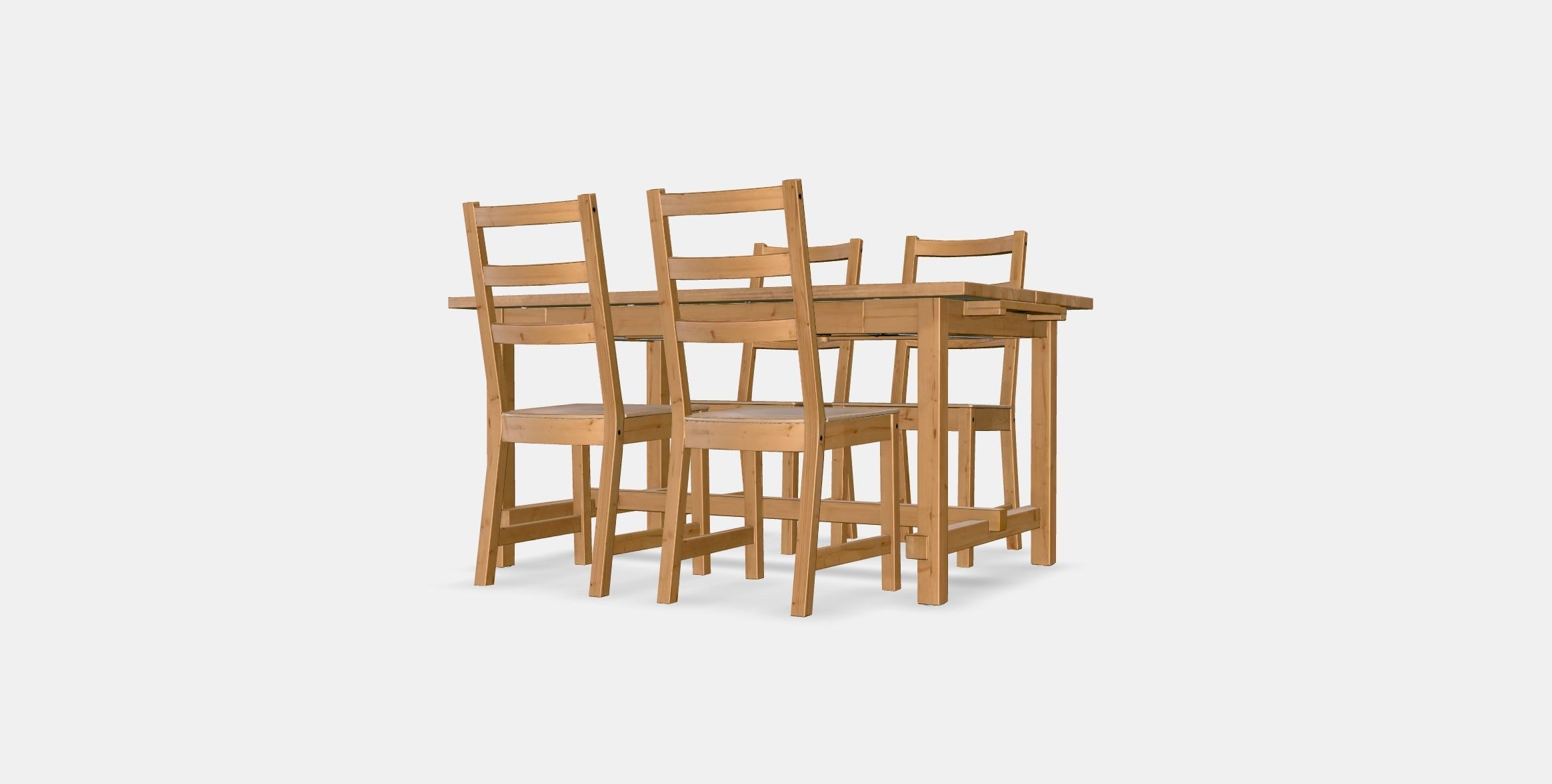 NORDVIKEN - NORDVIKEN table and 4 chairs 1 Low-poly 3D model_3