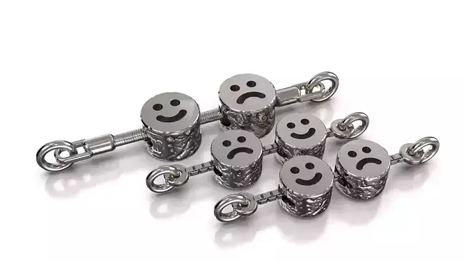 Organic Happy Smile Sad Smile for Jewelry