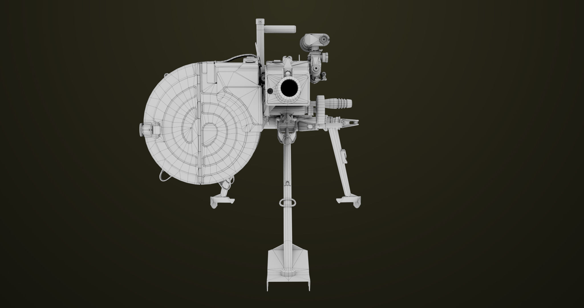 Grenade Machine Guns 06 All PBR Unity UE Textures Included Low-poly 3D model_38