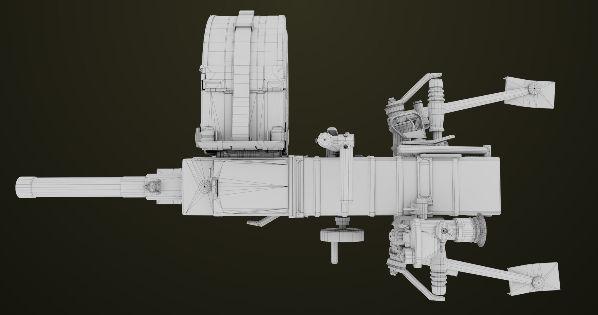 Grenade Machine Guns 06 All PBR Unity UE Textures Included Low-poly 3D model_60