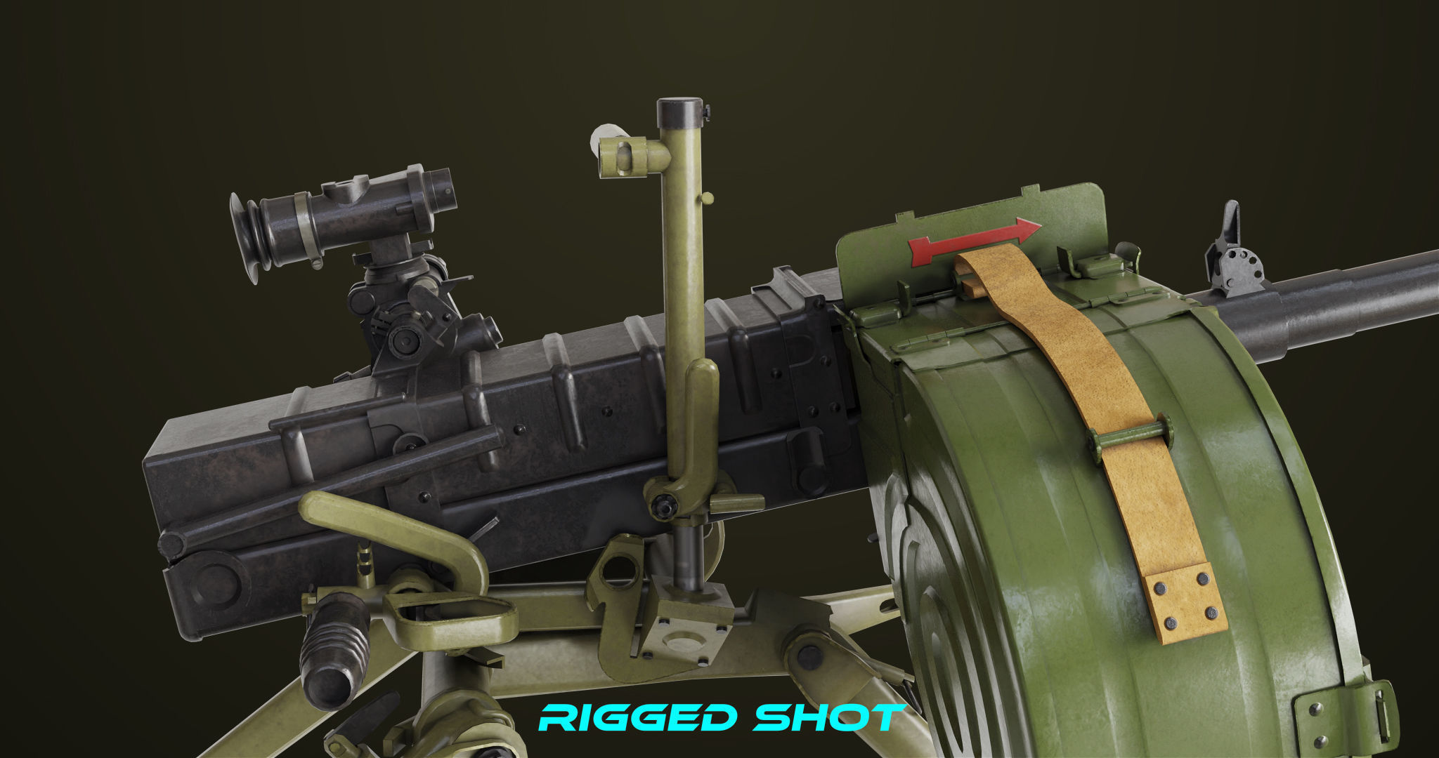 Grenade Machine Guns 06 All PBR Unity UE Textures Included Low-poly 3D model_25