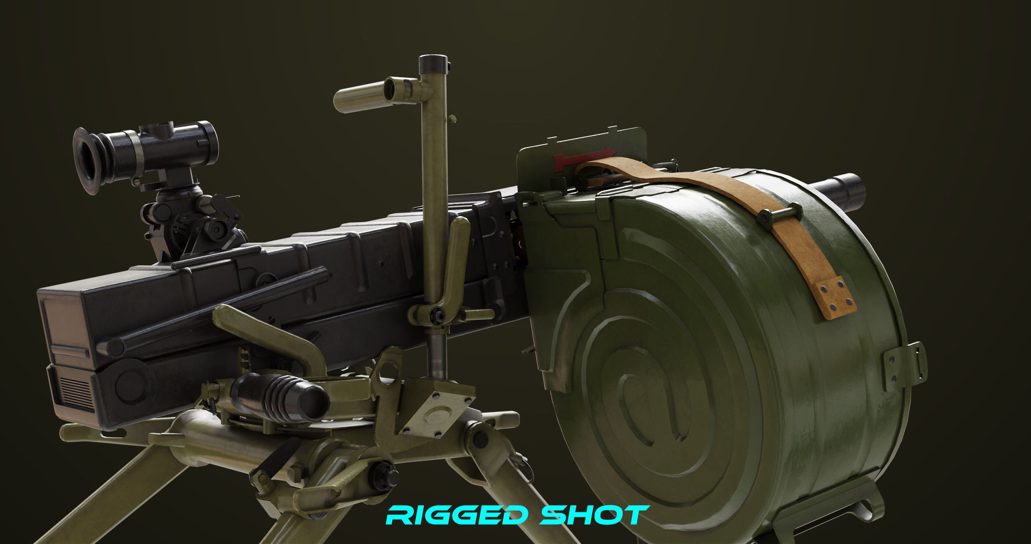 Grenade Machine Guns 06 All PBR Unity UE Textures Included Low-poly 3D model_28