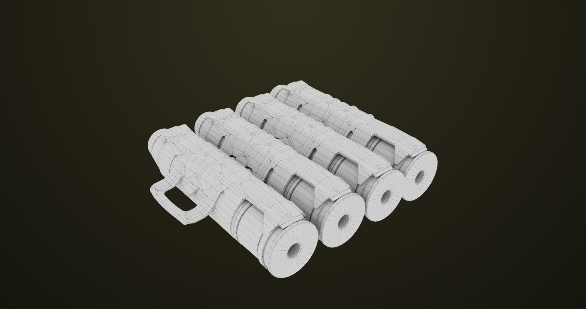 Grenade Machine Guns 06 All PBR Unity UE Textures Included Low-poly 3D model_66