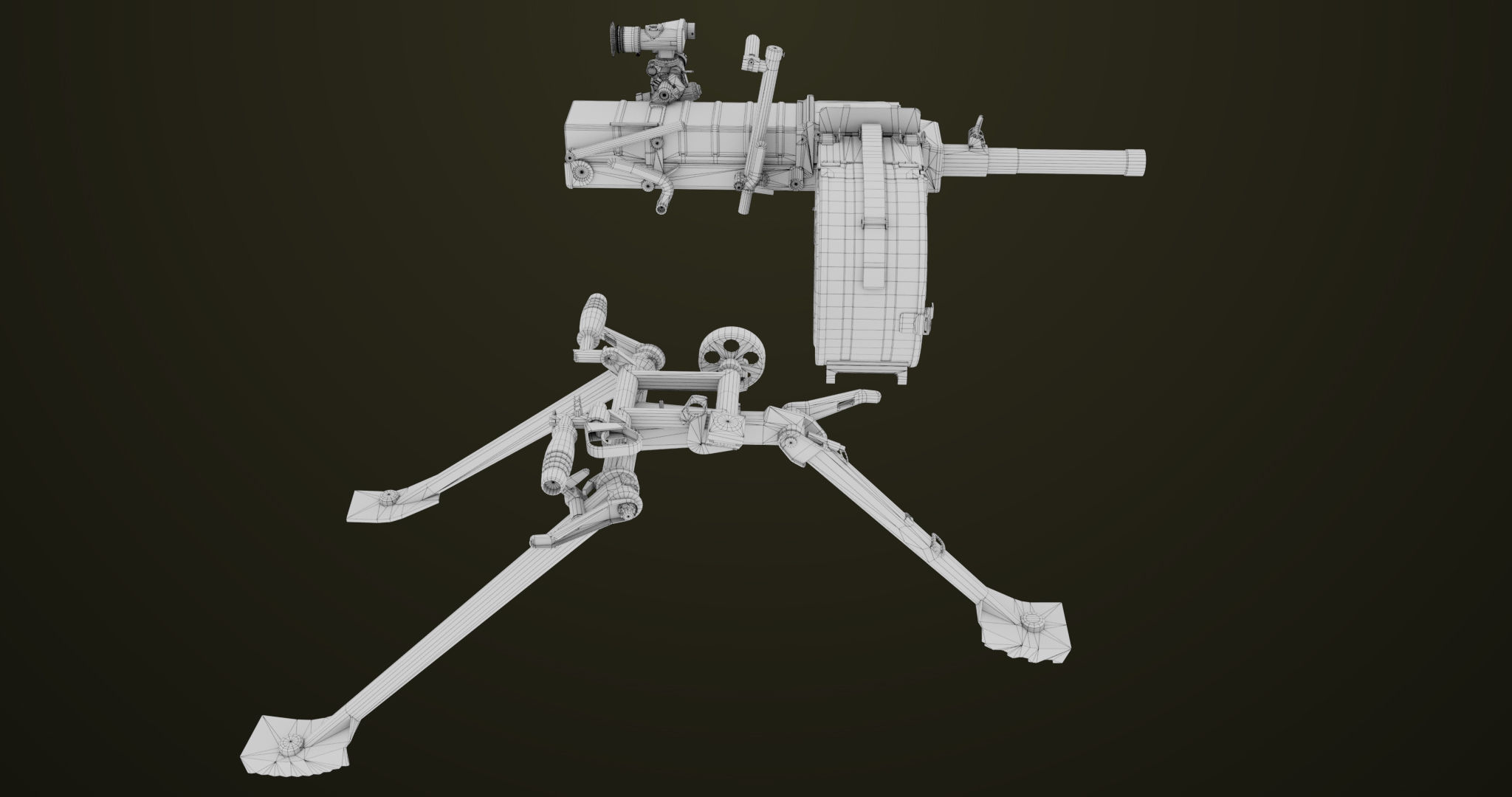 Grenade Machine Guns 06 All PBR Unity UE Textures Included Low-poly 3D model_62