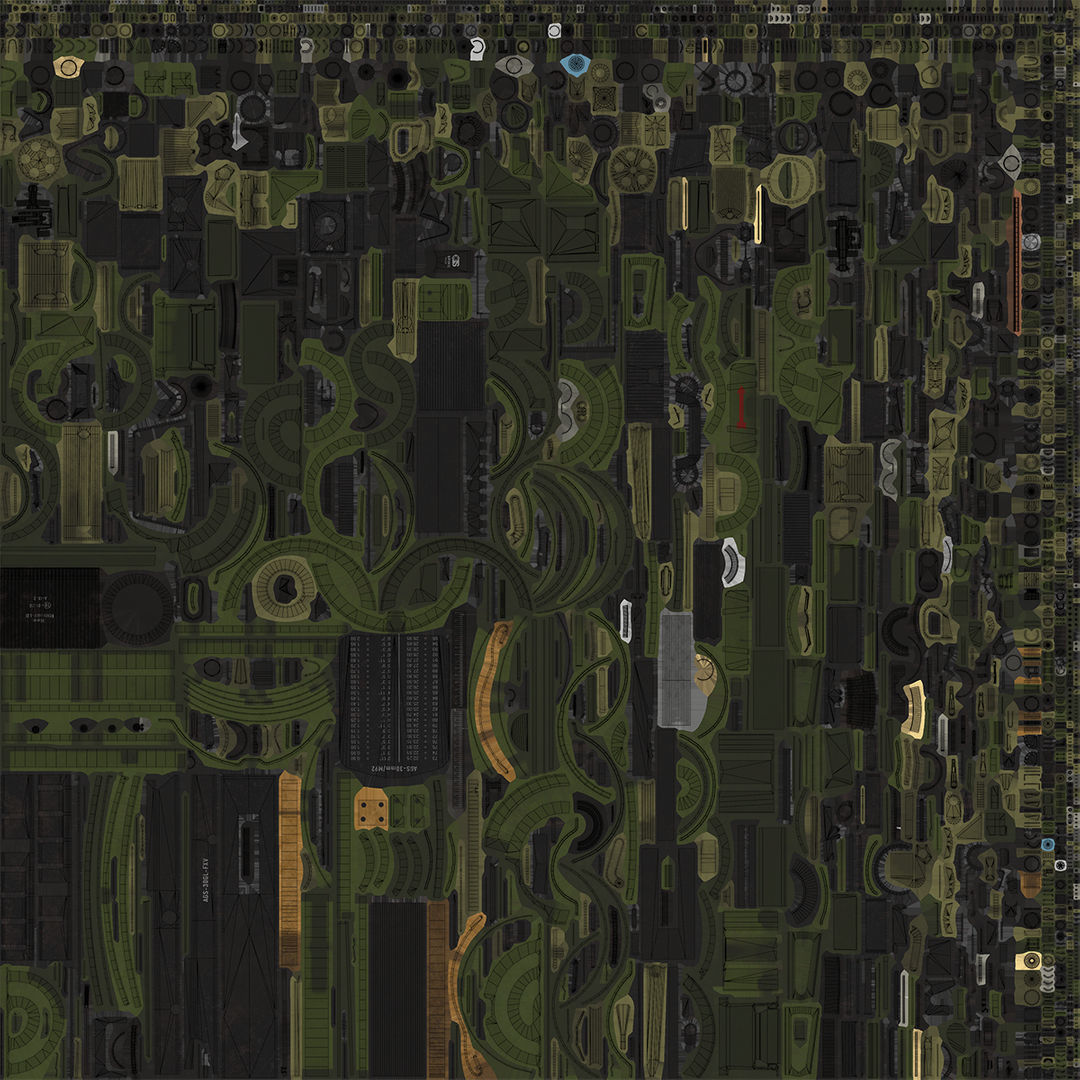 Grenade Machine Guns 06 All PBR Unity UE Textures Included Low-poly 3D model_67