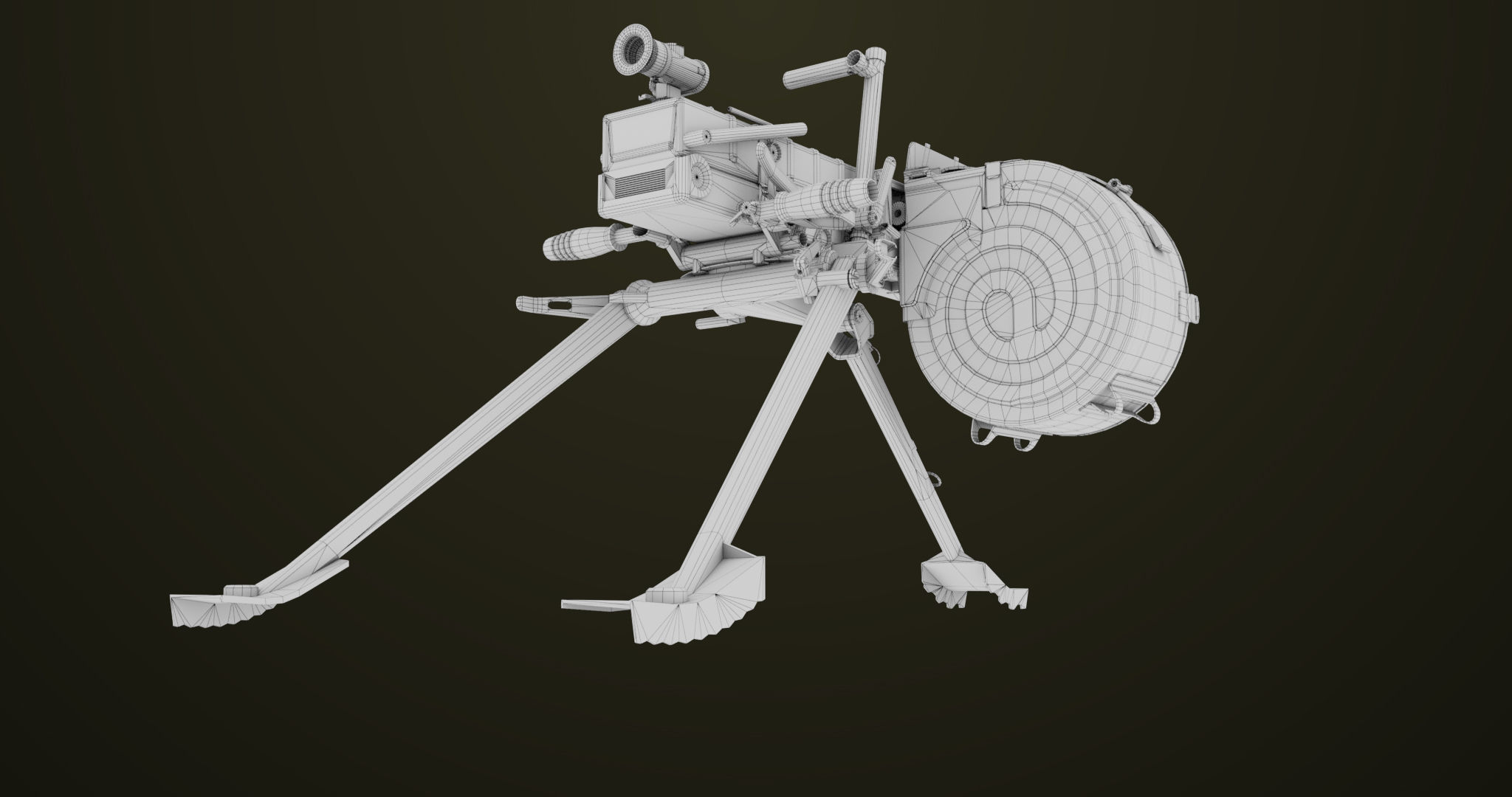 Grenade Machine Guns 06 All PBR Unity UE Textures Included Low-poly 3D model_59