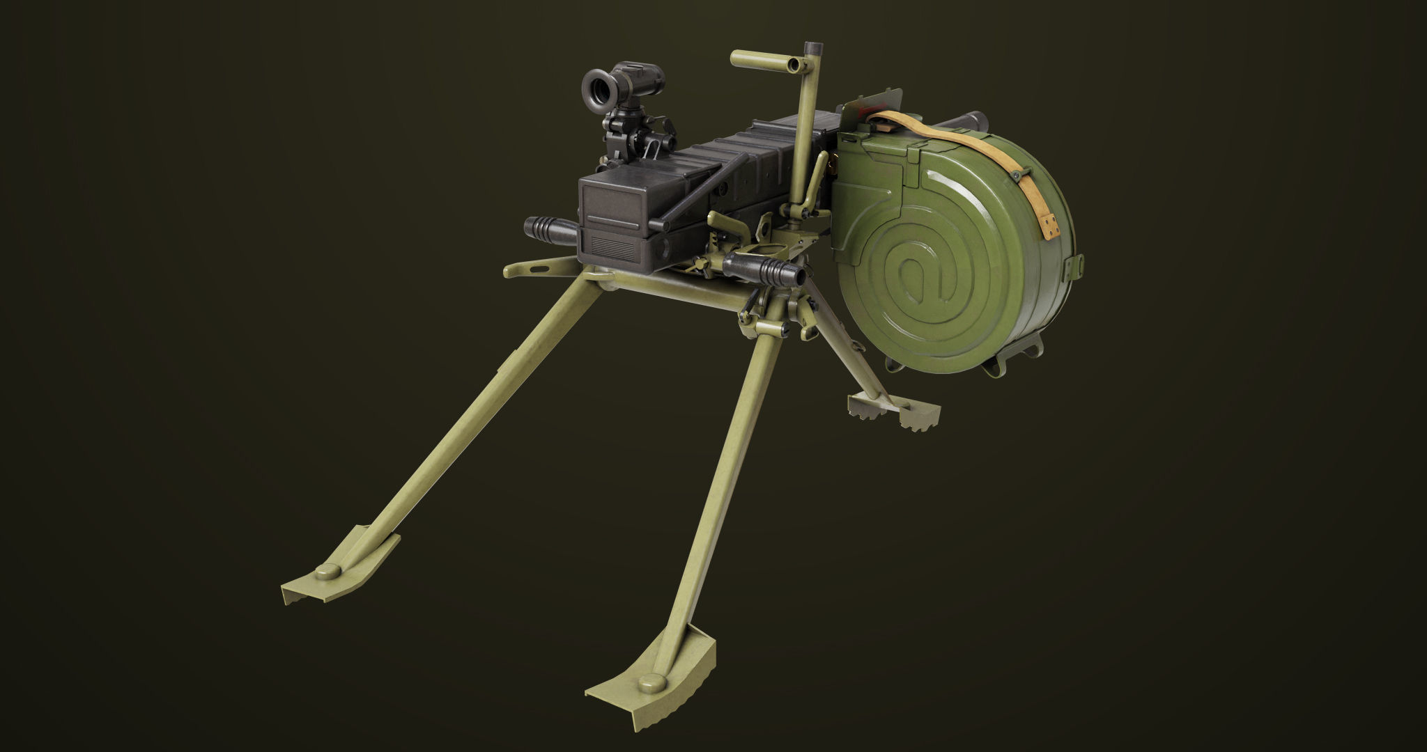 Grenade Machine Guns 06 All PBR Unity UE Textures Included Low-poly 3D model_9