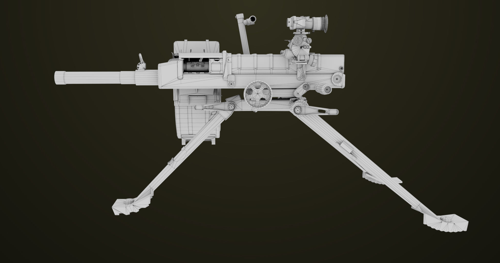 Grenade Machine Guns 06 All PBR Unity UE Textures Included Low-poly 3D model_36