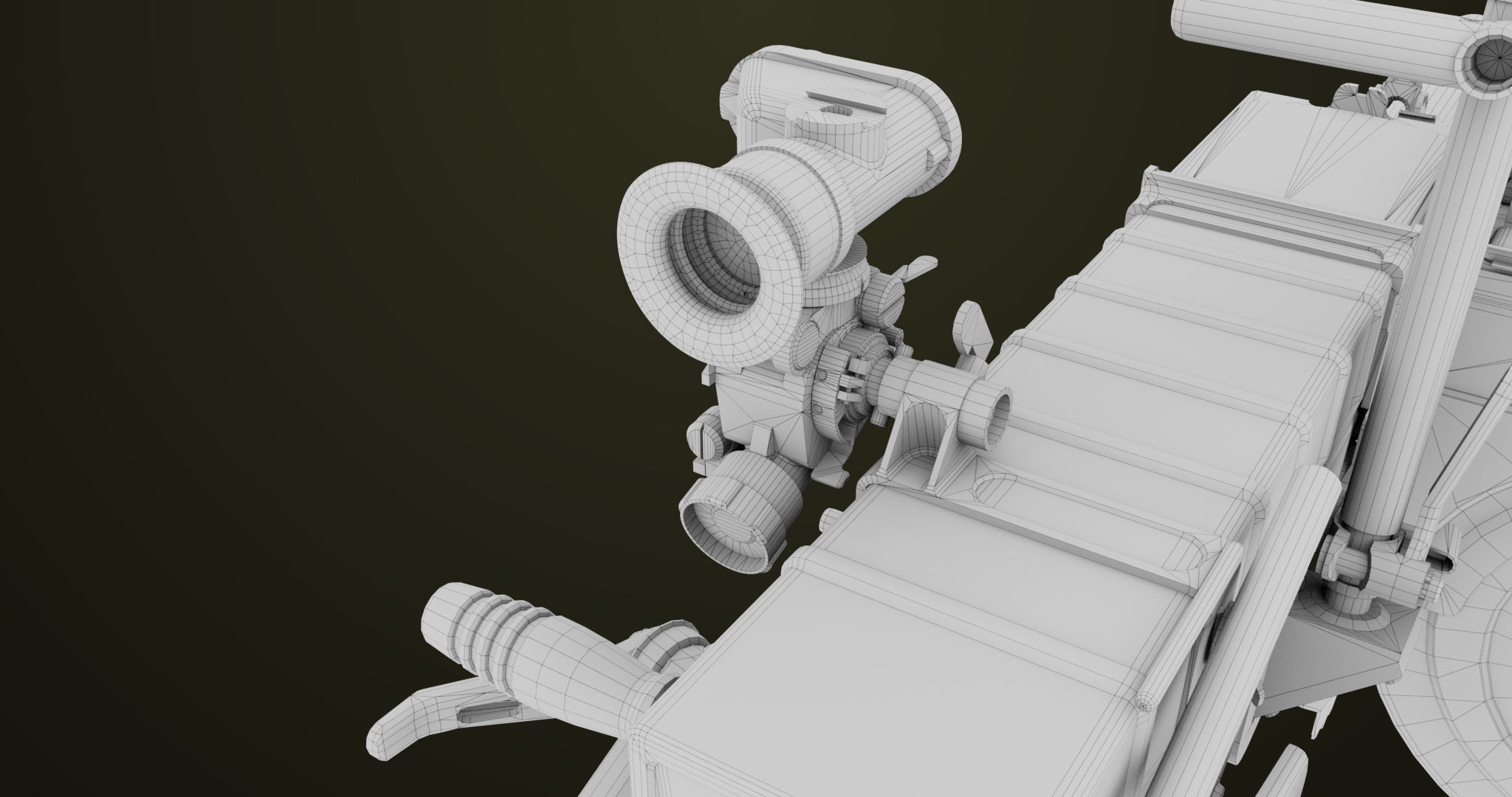 Grenade Machine Guns 06 All PBR Unity UE Textures Included Low-poly 3D model_43