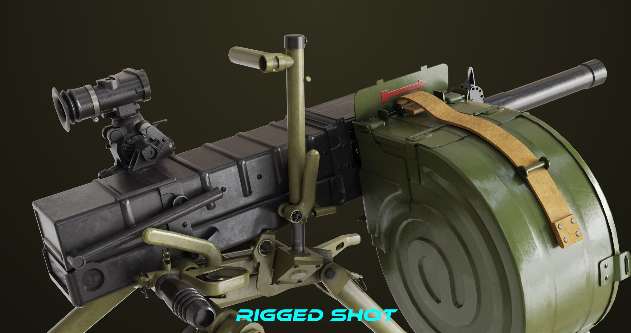 Grenade Machine Guns 06 All PBR Unity UE Textures Included Low-poly 3D model_24