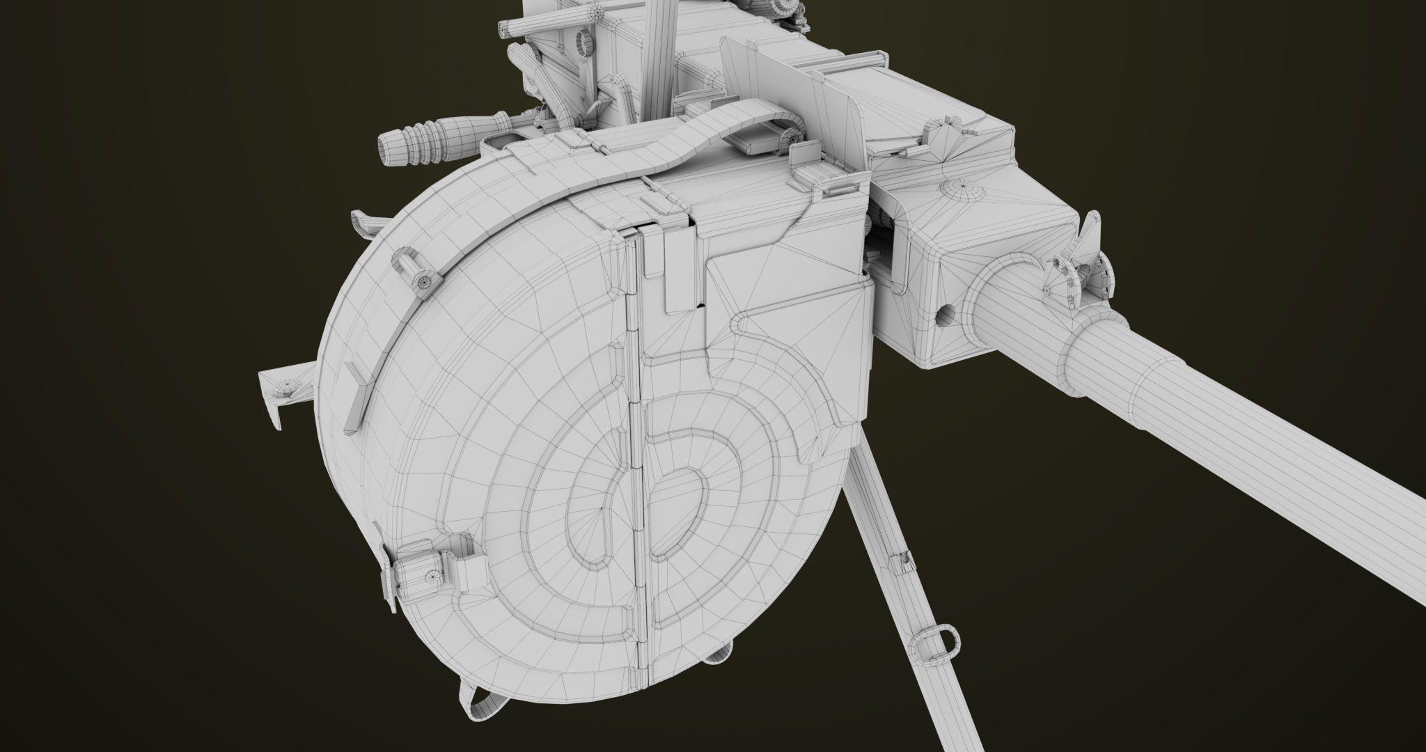 Grenade Machine Guns 06 All PBR Unity UE Textures Included Low-poly 3D model_40