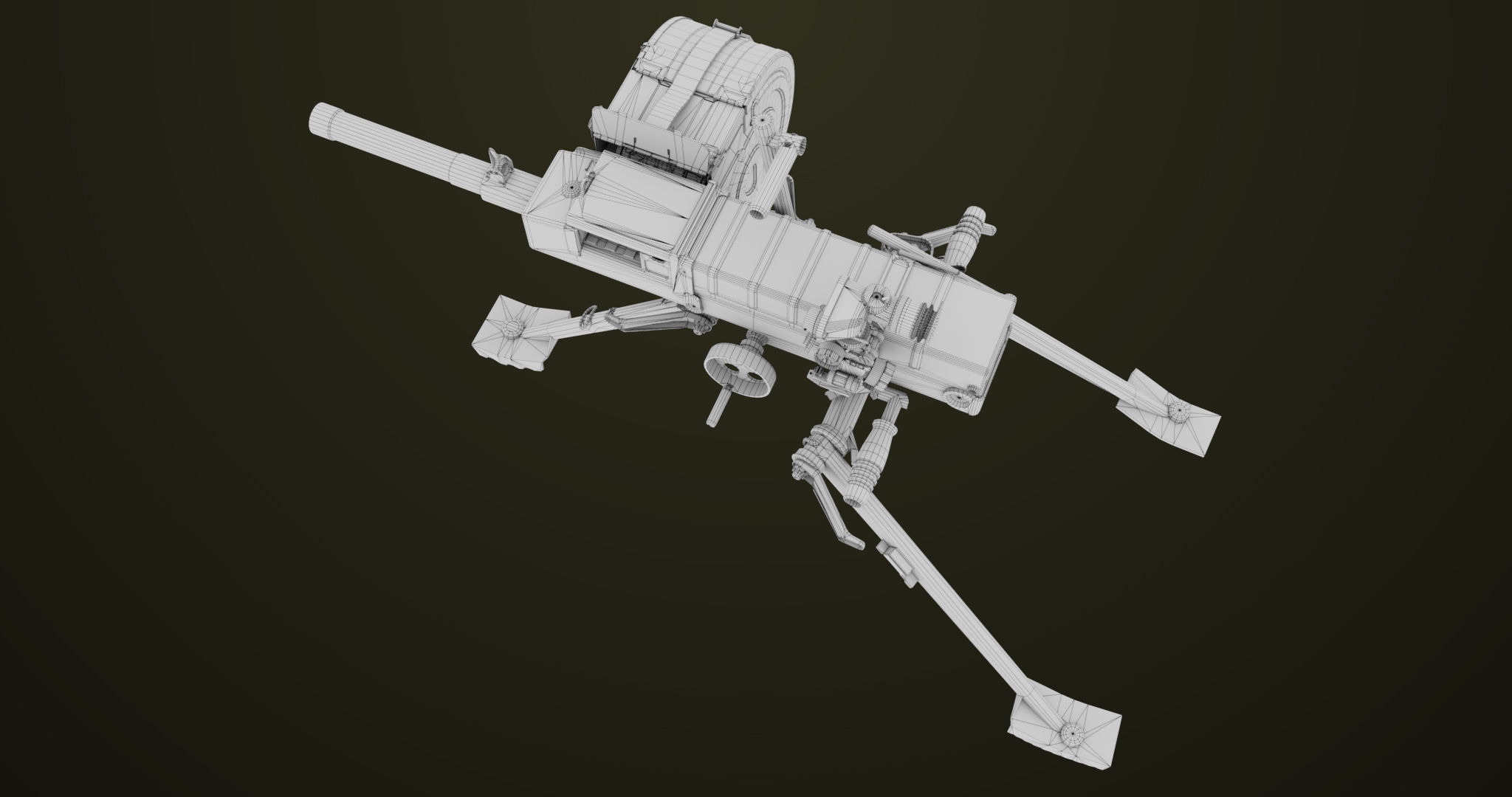 Grenade Machine Guns 06 All PBR Unity UE Textures Included Low-poly 3D model_41