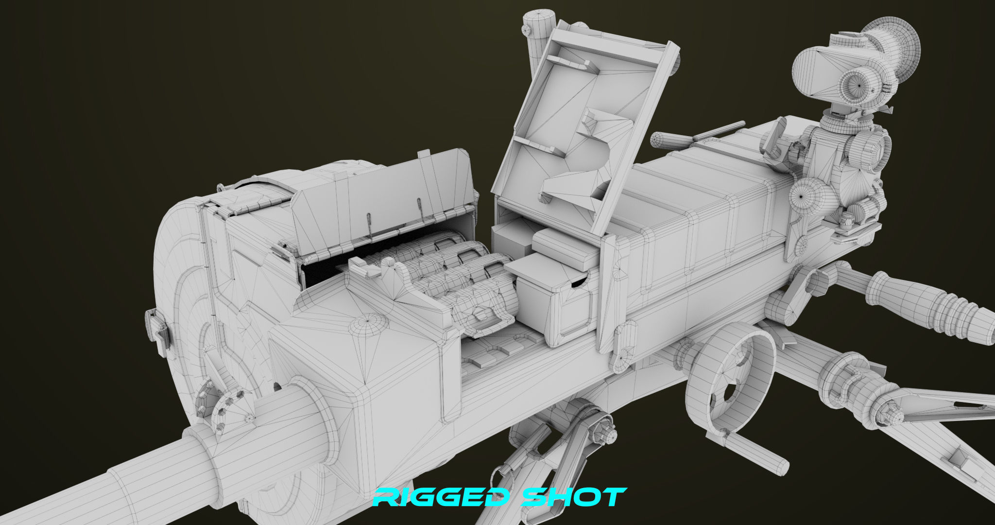 Grenade Machine Guns 06 All PBR Unity UE Textures Included Low-poly 3D model_54