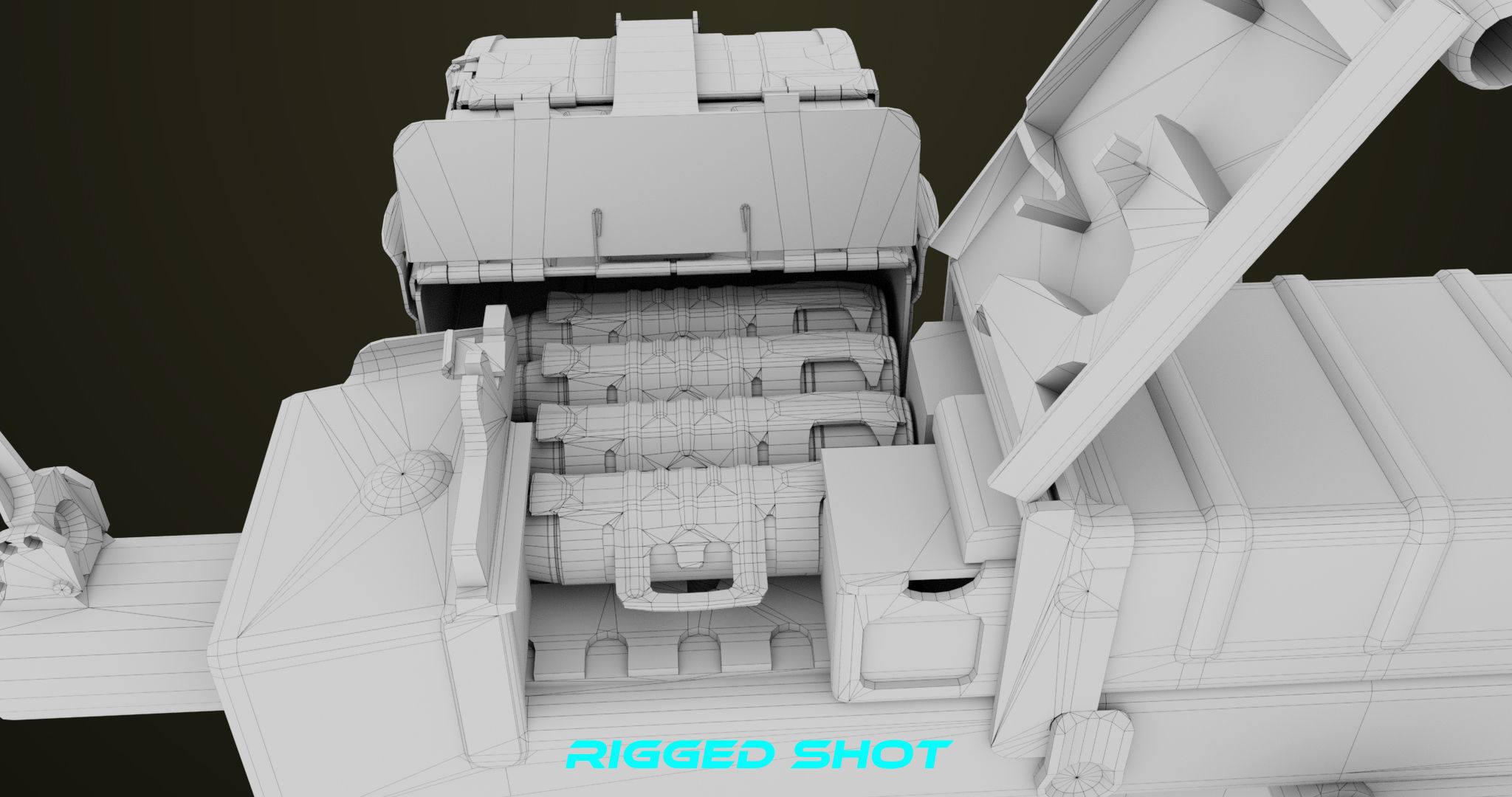 Grenade Machine Guns 06 All PBR Unity UE Textures Included Low-poly 3D model_55