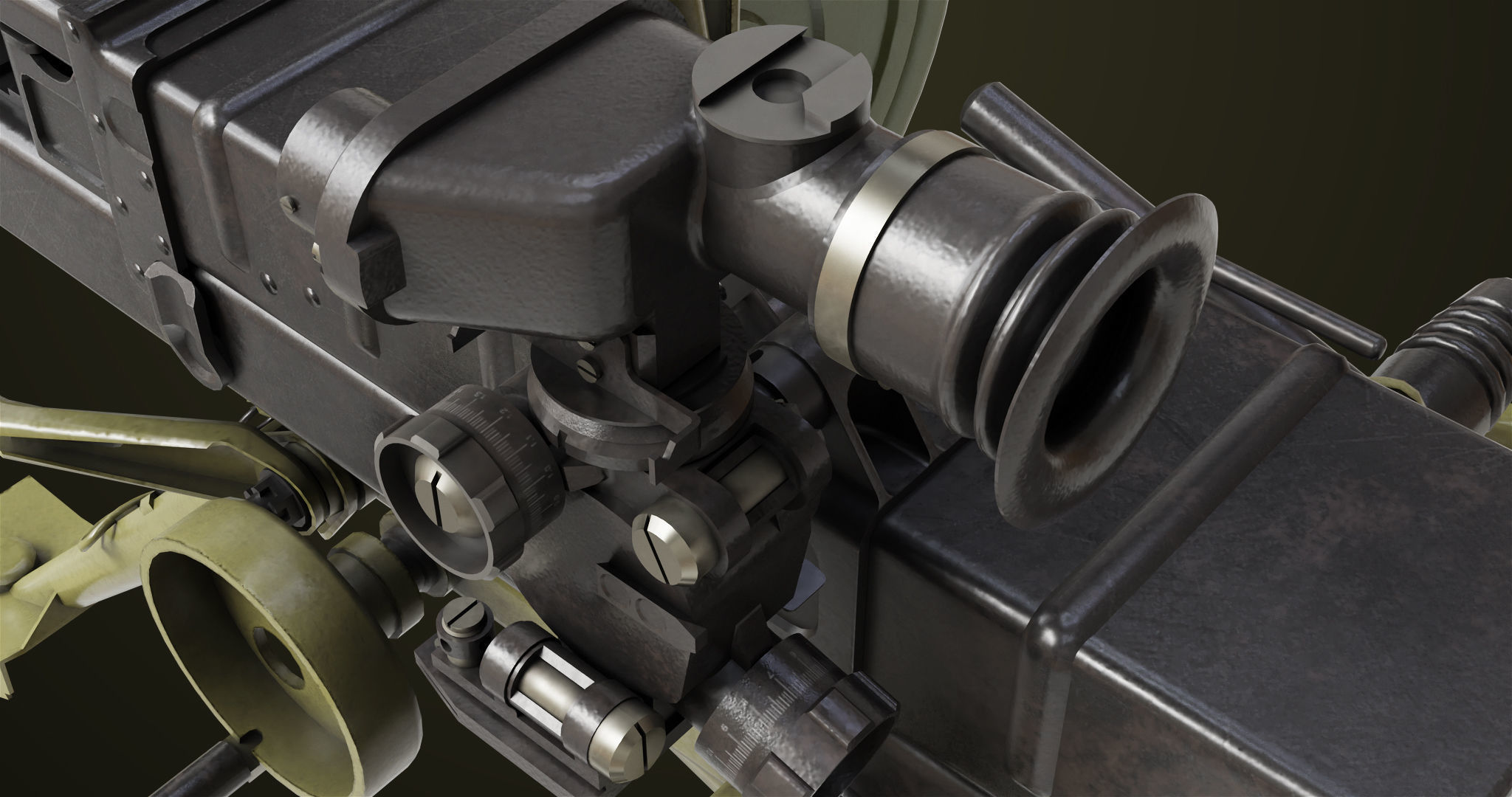 Grenade Machine Guns 06 All PBR Unity UE Textures Included Low-poly 3D model_16