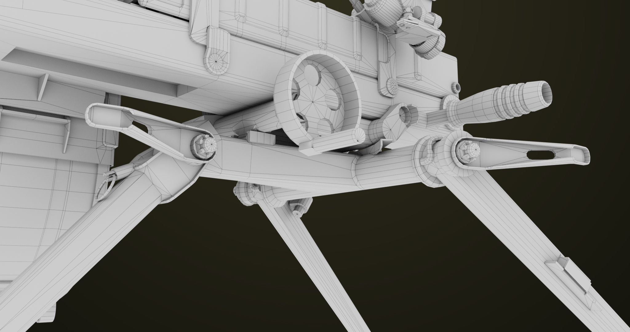 Grenade Machine Guns 06 All PBR Unity UE Textures Included Low-poly 3D model_45