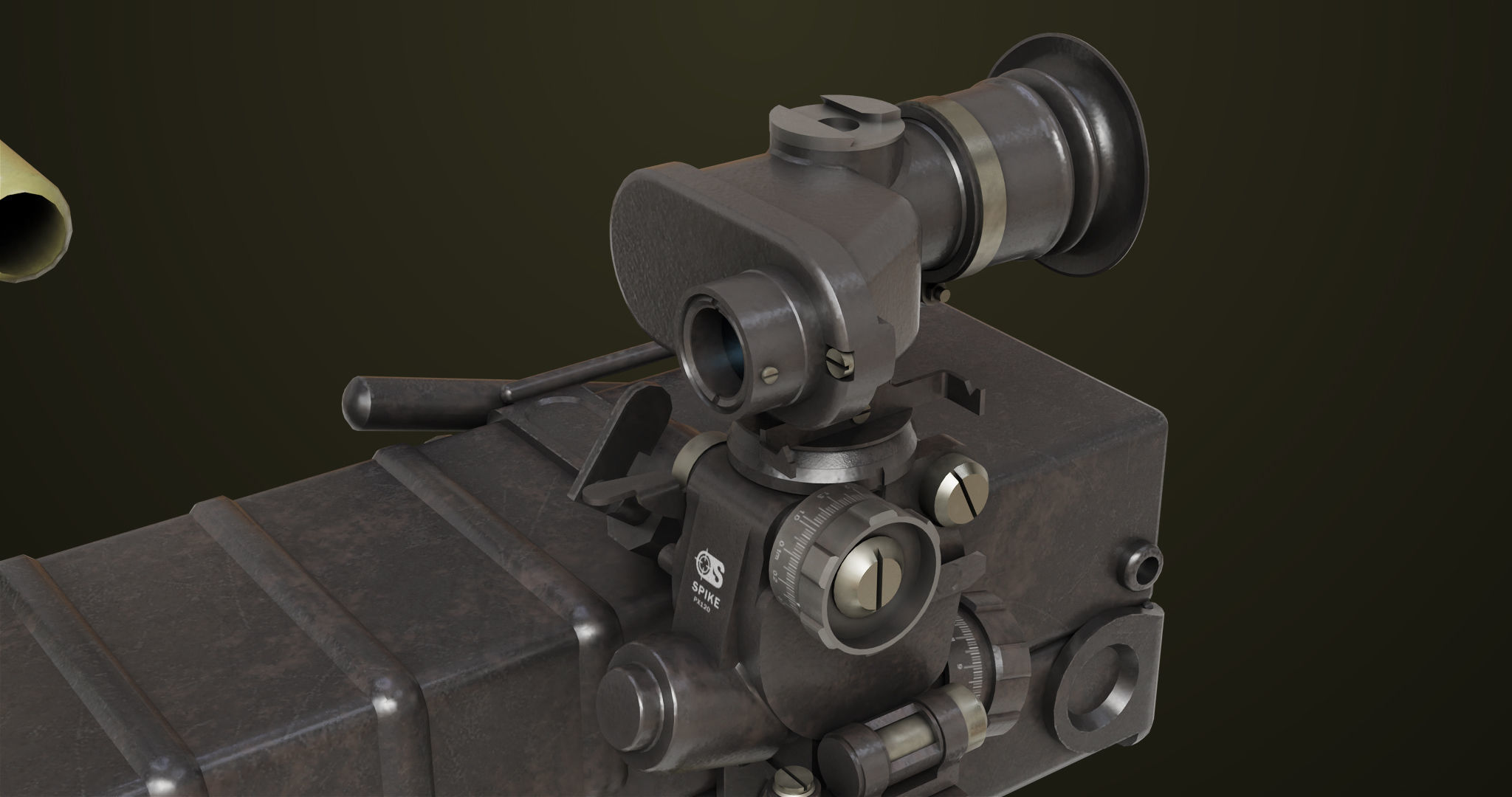 Grenade Machine Guns 06 All PBR Unity UE Textures Included Low-poly 3D model_15