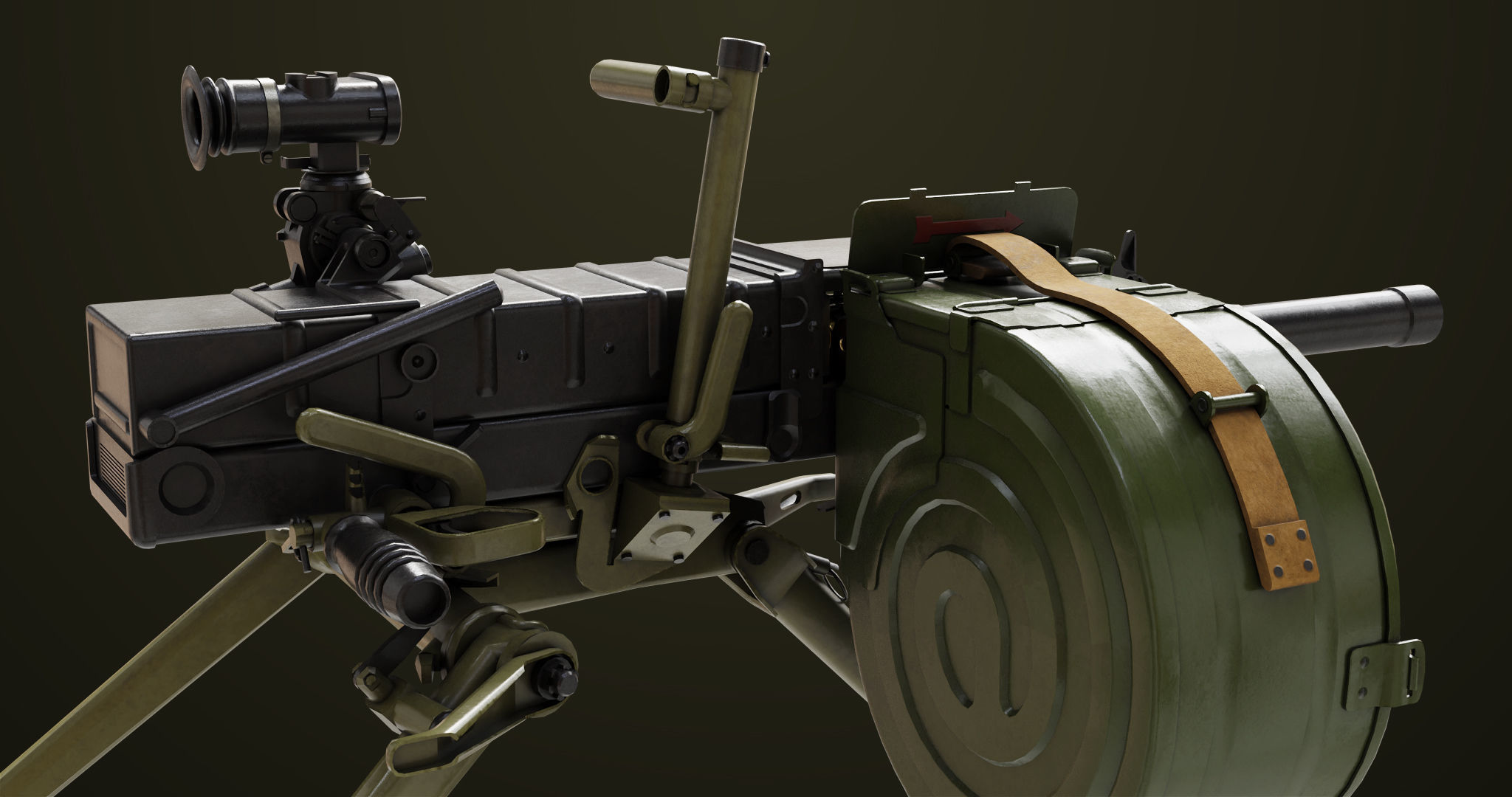 Grenade Machine Guns 06 All PBR Unity UE Textures Included Low-poly 3D model_12