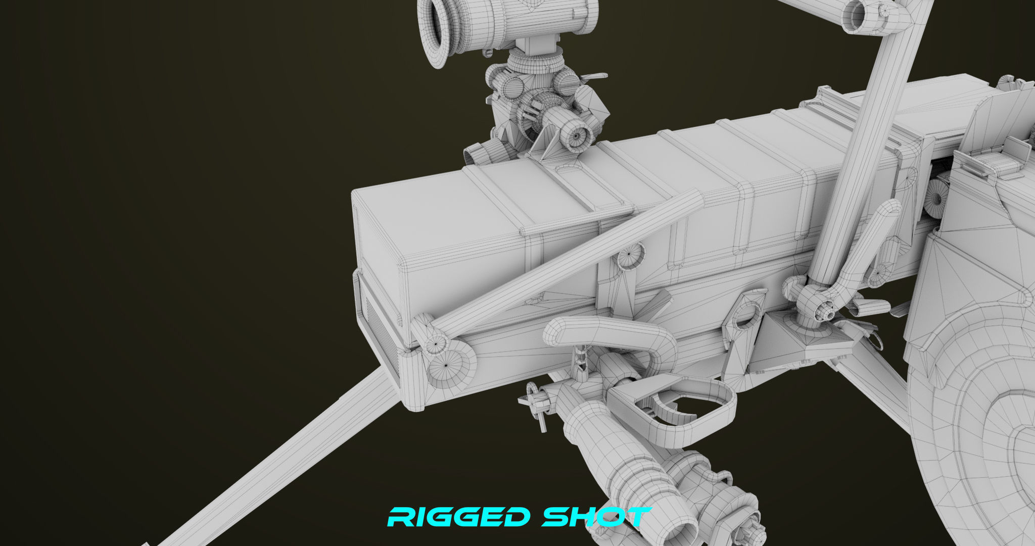 Grenade Machine Guns 06 All PBR Unity UE Textures Included Low-poly 3D model_49