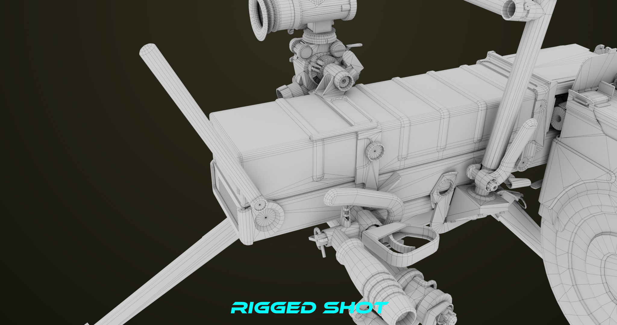 Grenade Machine Guns 06 All PBR Unity UE Textures Included Low-poly 3D model_50