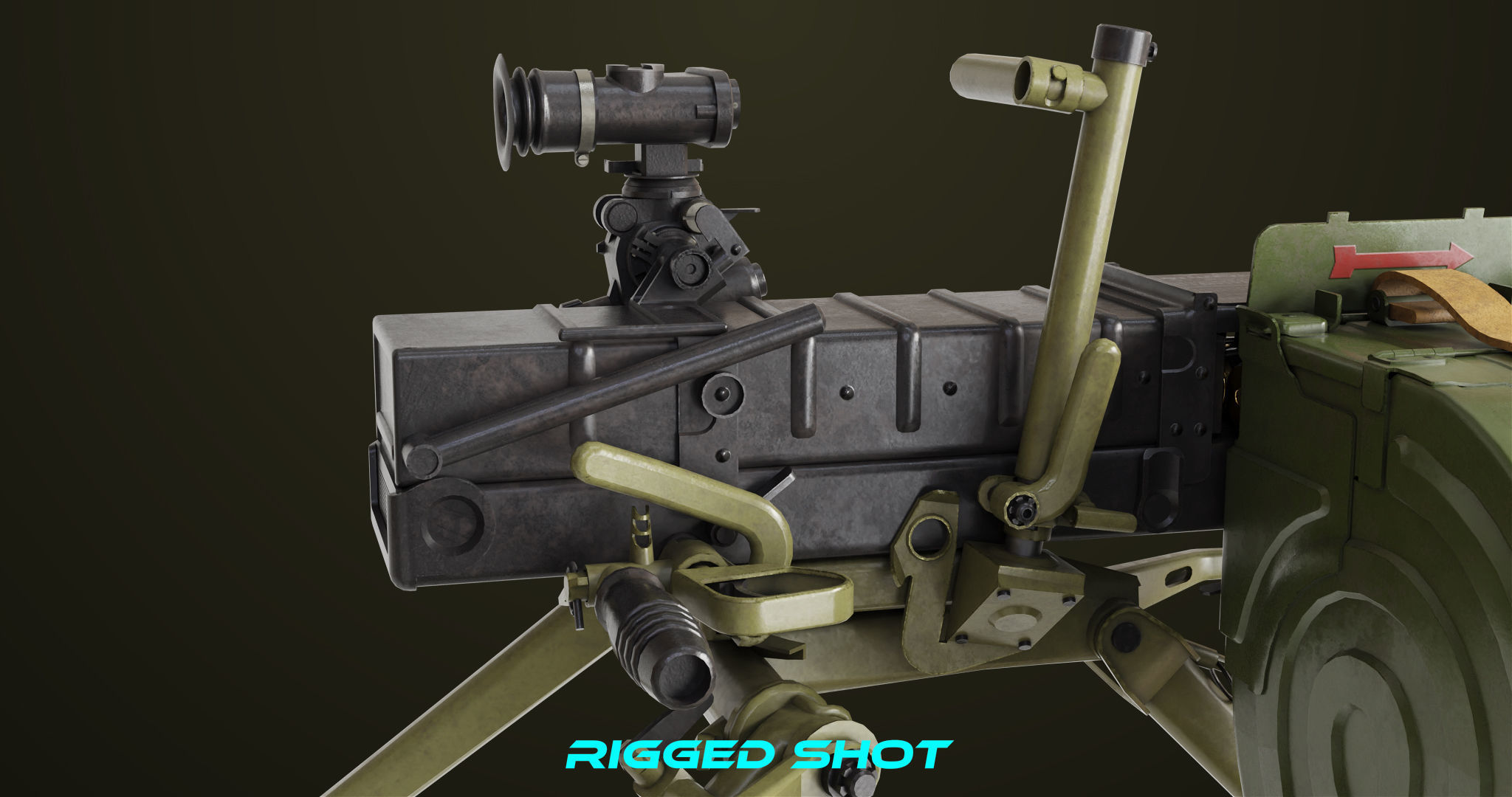 Grenade Machine Guns 06 All PBR Unity UE Textures Included Low-poly 3D model_20