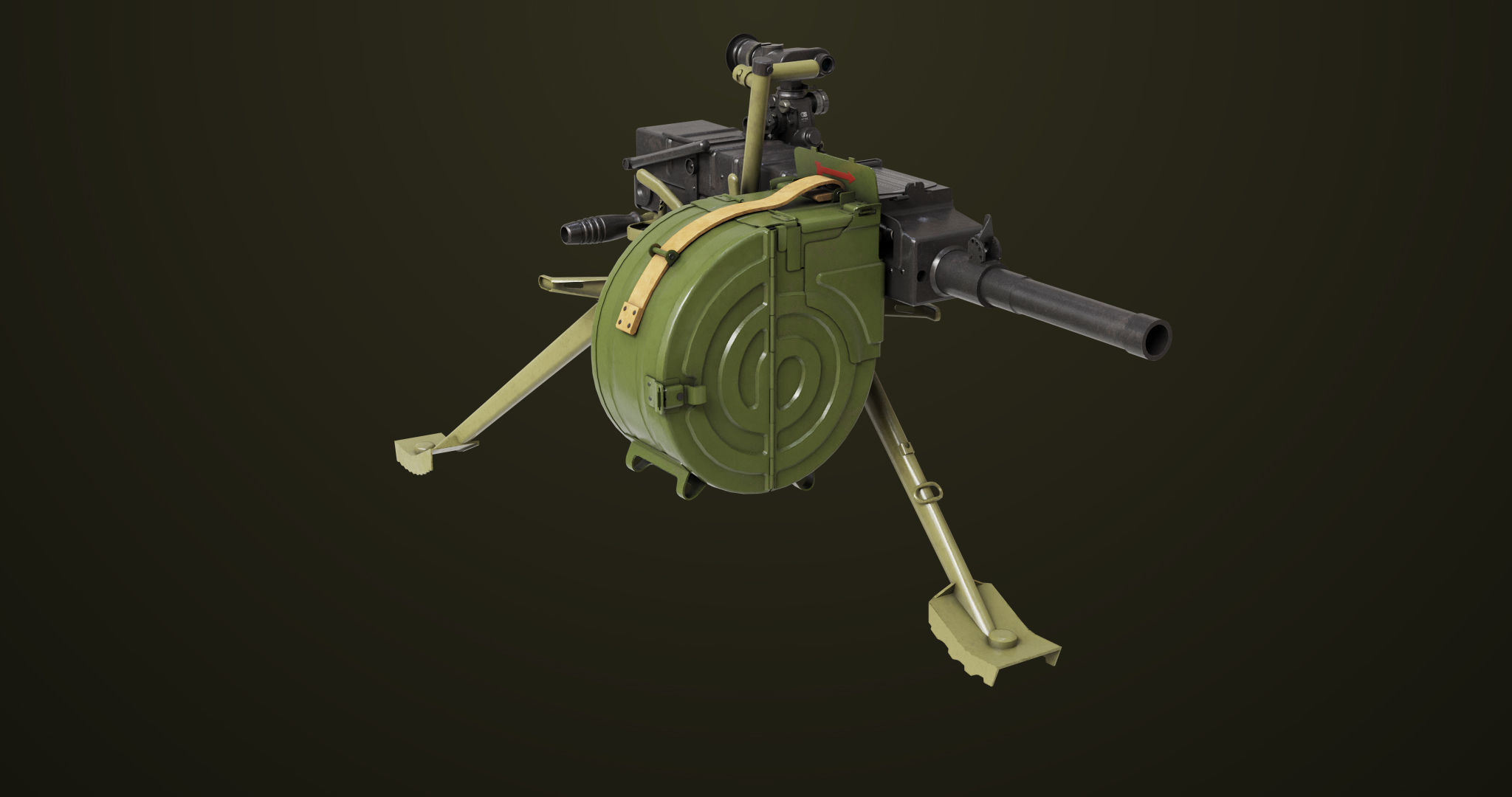 Grenade Machine Guns 06 All PBR Unity UE Textures Included Low-poly 3D model_7