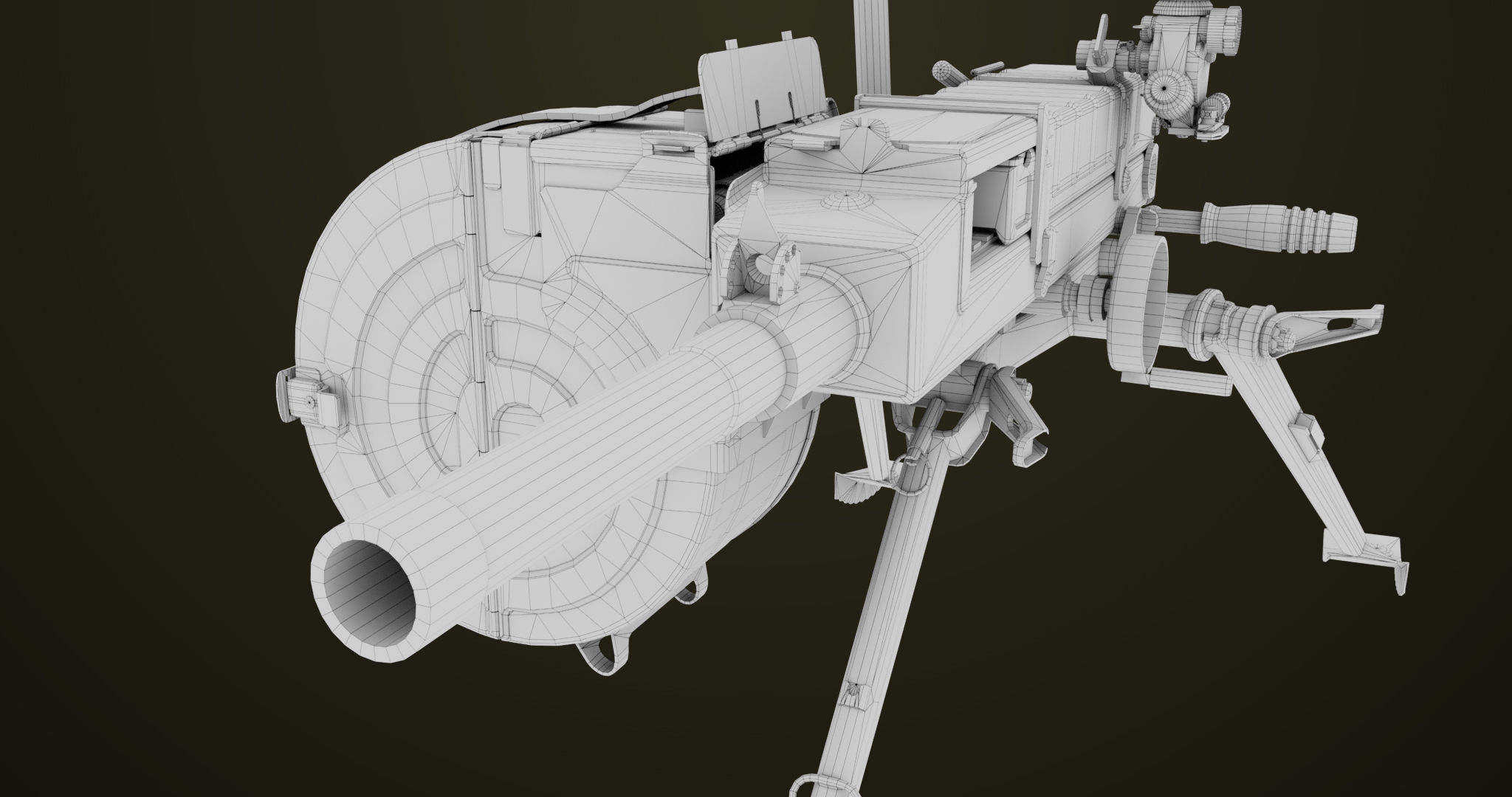 Grenade Machine Guns 06 All PBR Unity UE Textures Included Low-poly 3D model_44