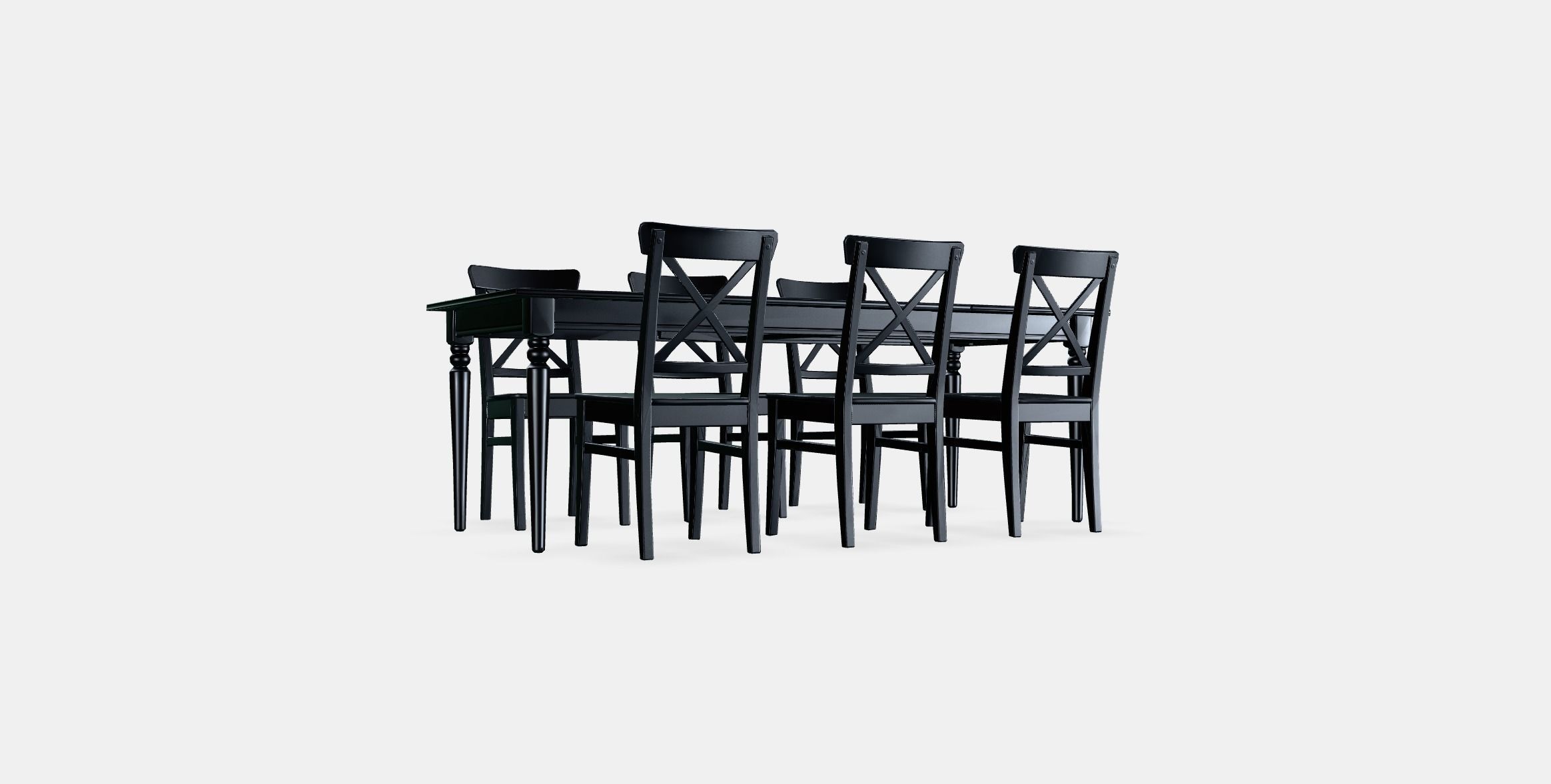 INGATORP - INGOLF table and 6 chairs Low-poly 3D model_16