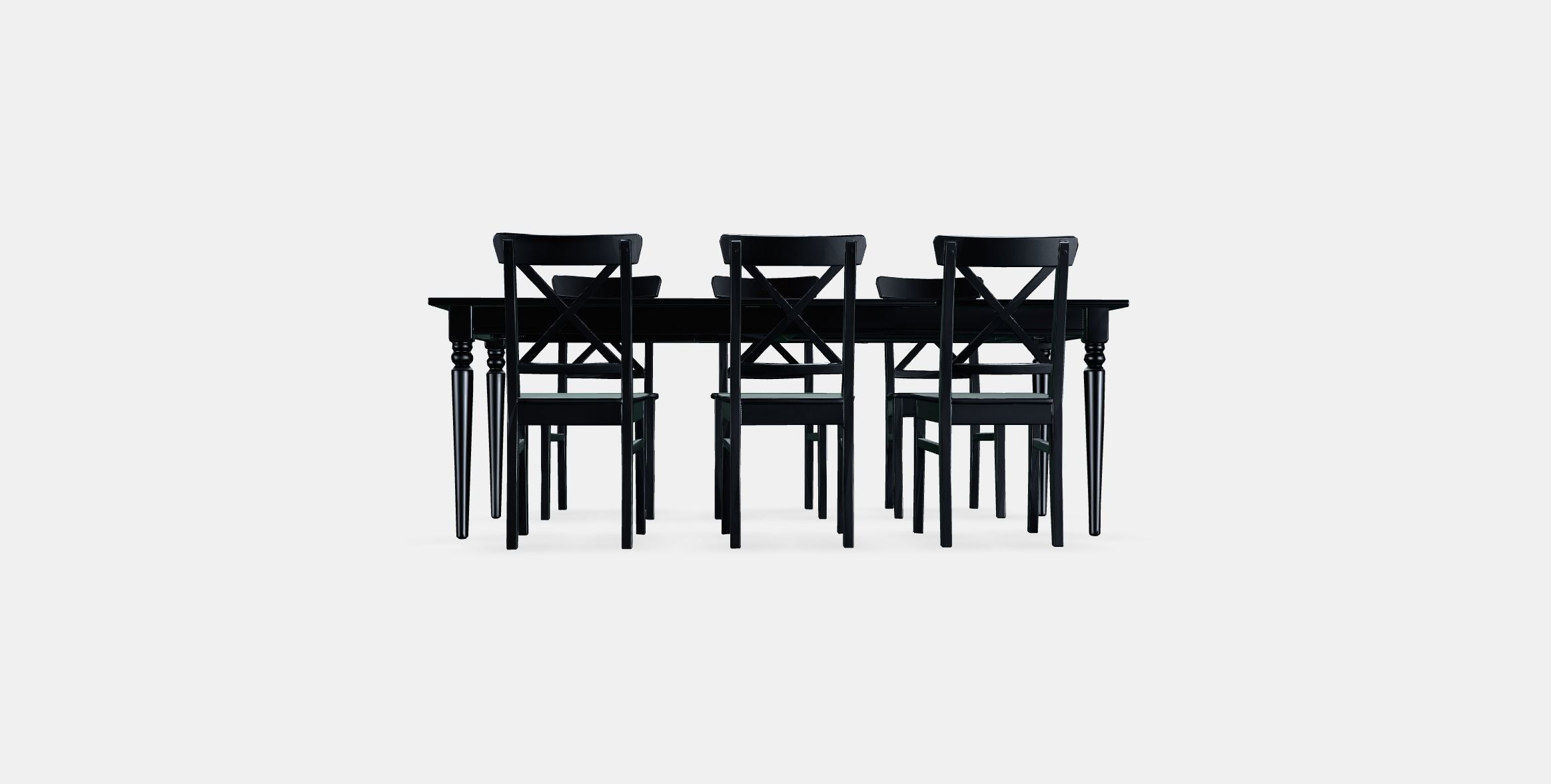 INGATORP - INGOLF table and 6 chairs Low-poly 3D model_14