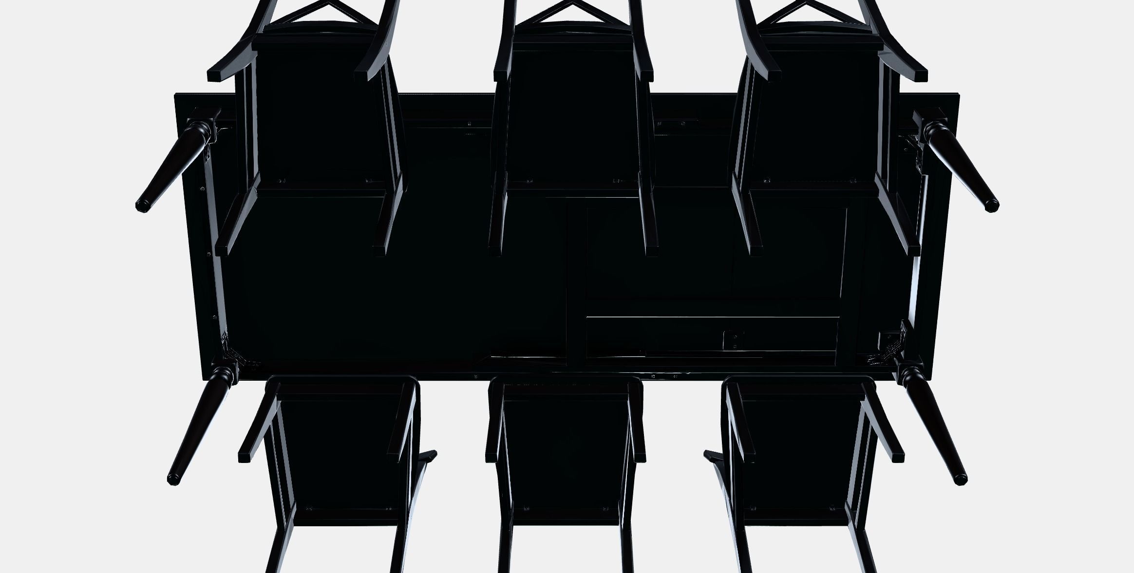 INGATORP - INGOLF table and 6 chairs Low-poly 3D model_8