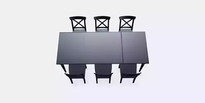 INGATORP - INGOLF table and 6 chairs