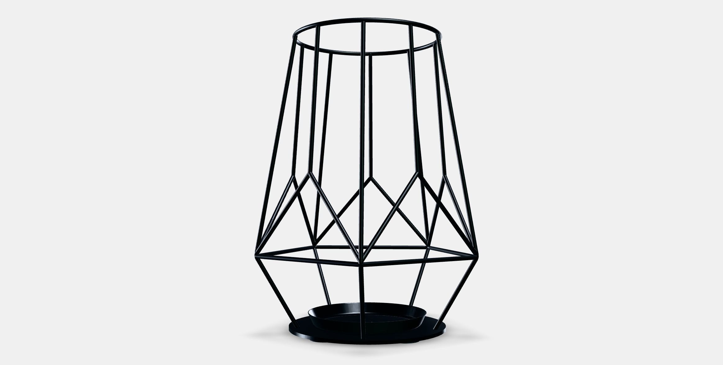 PARLBAND candle holder for block candle Low-poly 3D model_3