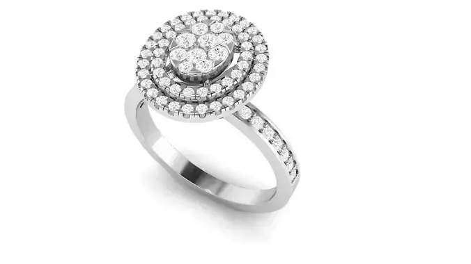 Oval Cluster Ring-2 3D print model